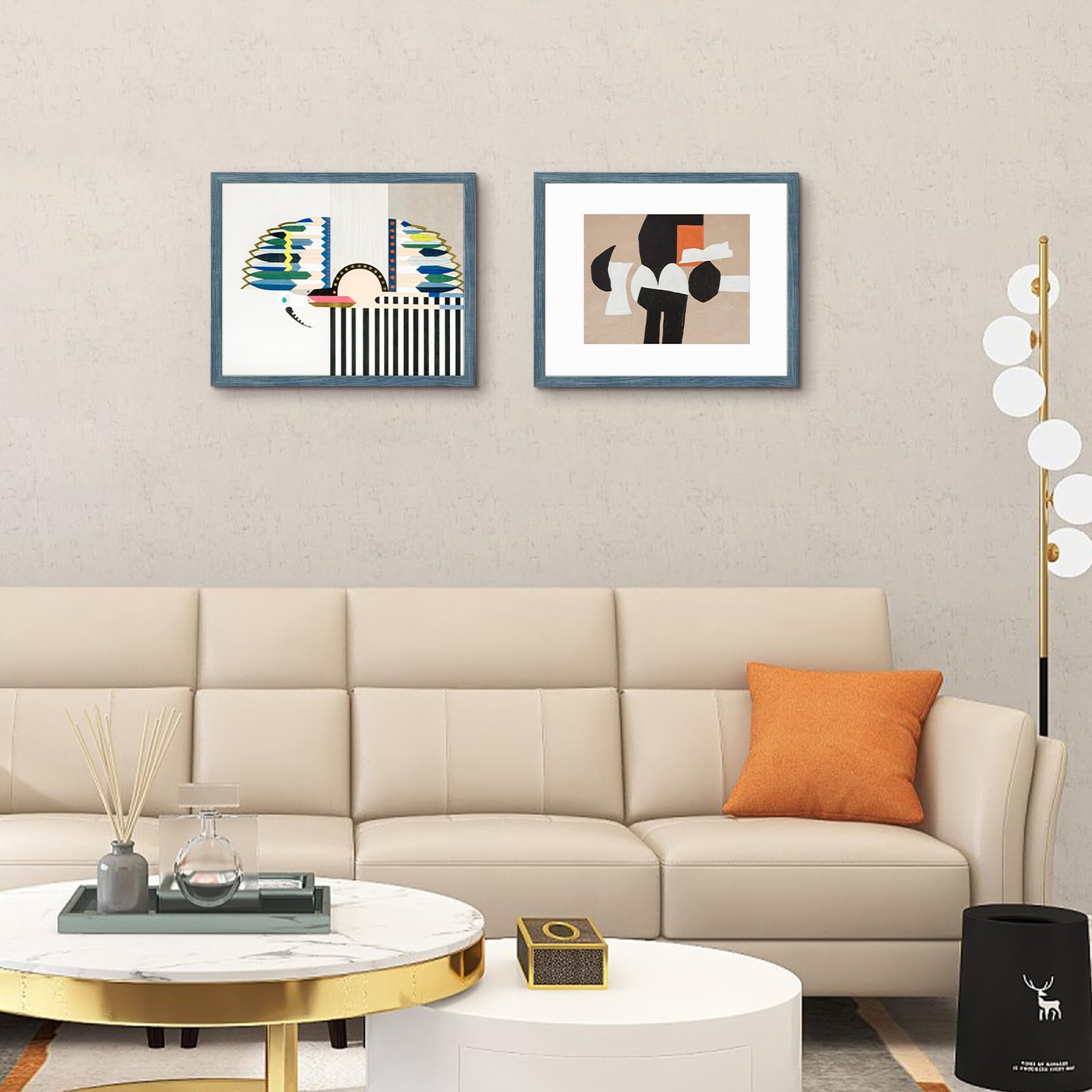 HOMCOM Specchio da parete e da appoggio in Legno di Pino con Ganci inclusi, 45x125cm | Italy