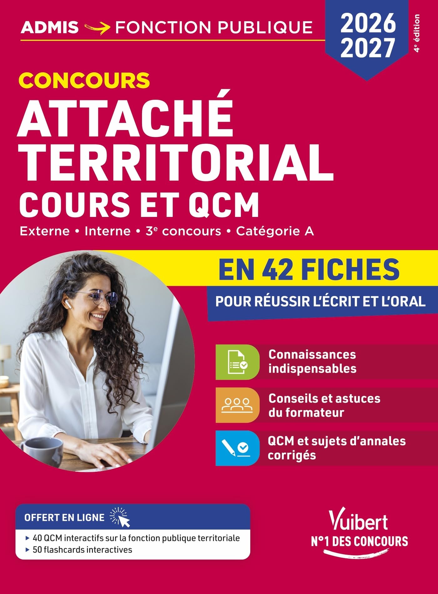 Concours Attaché territorial en 42 fiches 2026-2027 - Cours et QCM: Externe et interne - Catégorie A
