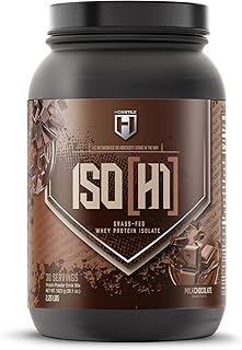 HOSSTILE ISO[H1] Grass Fed Whey Protein Isolate with Digestive Enzymes, Whey Protein Powder for Muscle Gain & Muscle Recovery, Post Workout Recovery Drink, Milk Chocolate, 30 Servings