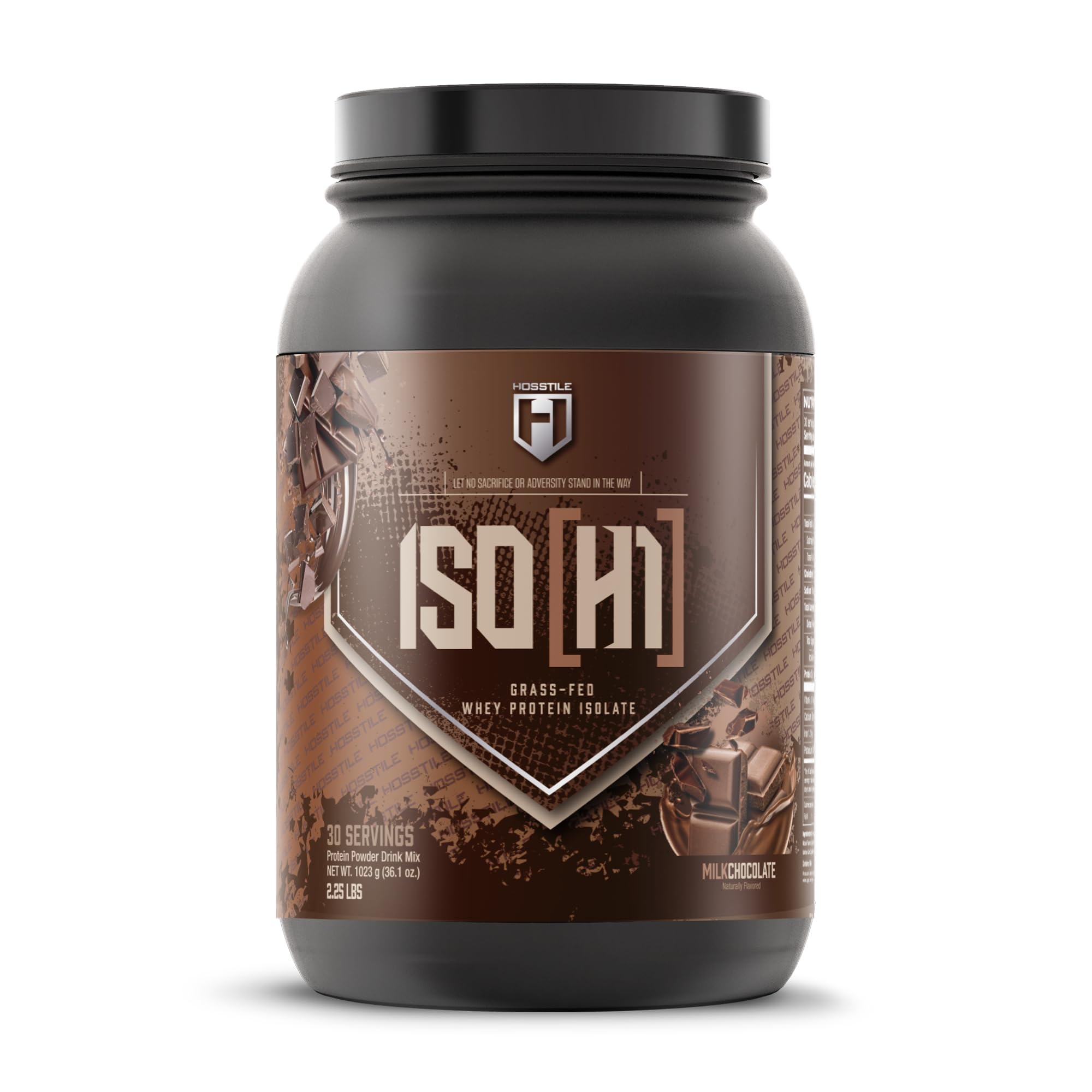 HOSSTILE ISO[H1] Whey Protein Isolado de Leite de Pastagem com Enzimas Digestivas, Chocolate ao Leite, 30 porções, 1,05 kg