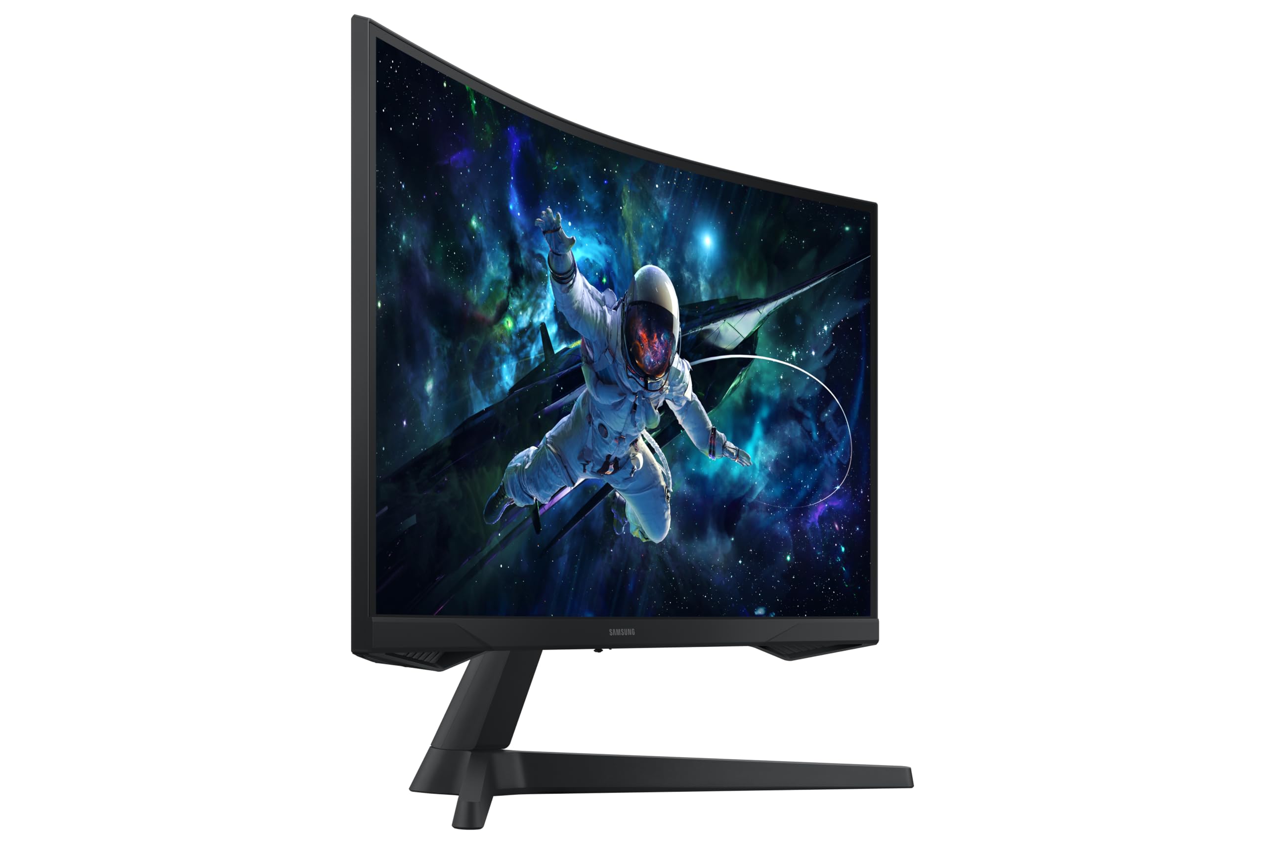 Samsung Ecran PC Odyssey G55C 32’’, 165Hz , 1ms, Dalle VA Incurvée 1000R, QHD : 2560x1440, 2500:1,HDR10, AMD FreeSync, Auto Source Switch +, Pied Ajustable, DisplayPort, HDMI