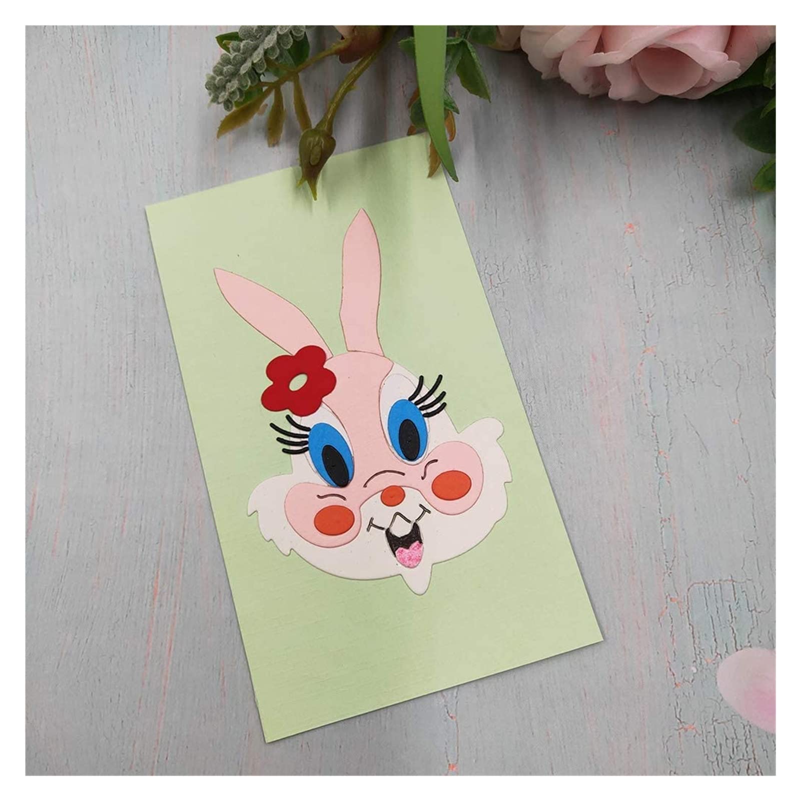 DIY Scrapbook Album Stanzformen Neue Stanzformen Kaninchenkopf Metall Stanzformen Schablone Scrapbooking DIY Album Stempel Papier Karte