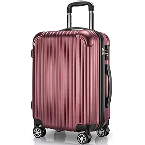 未使用 VARNIC スーツケース Mサイズ 65L レッド VARNIC] スーツケース超軽量 (レッド, Mサイズ/65L（4～7泊