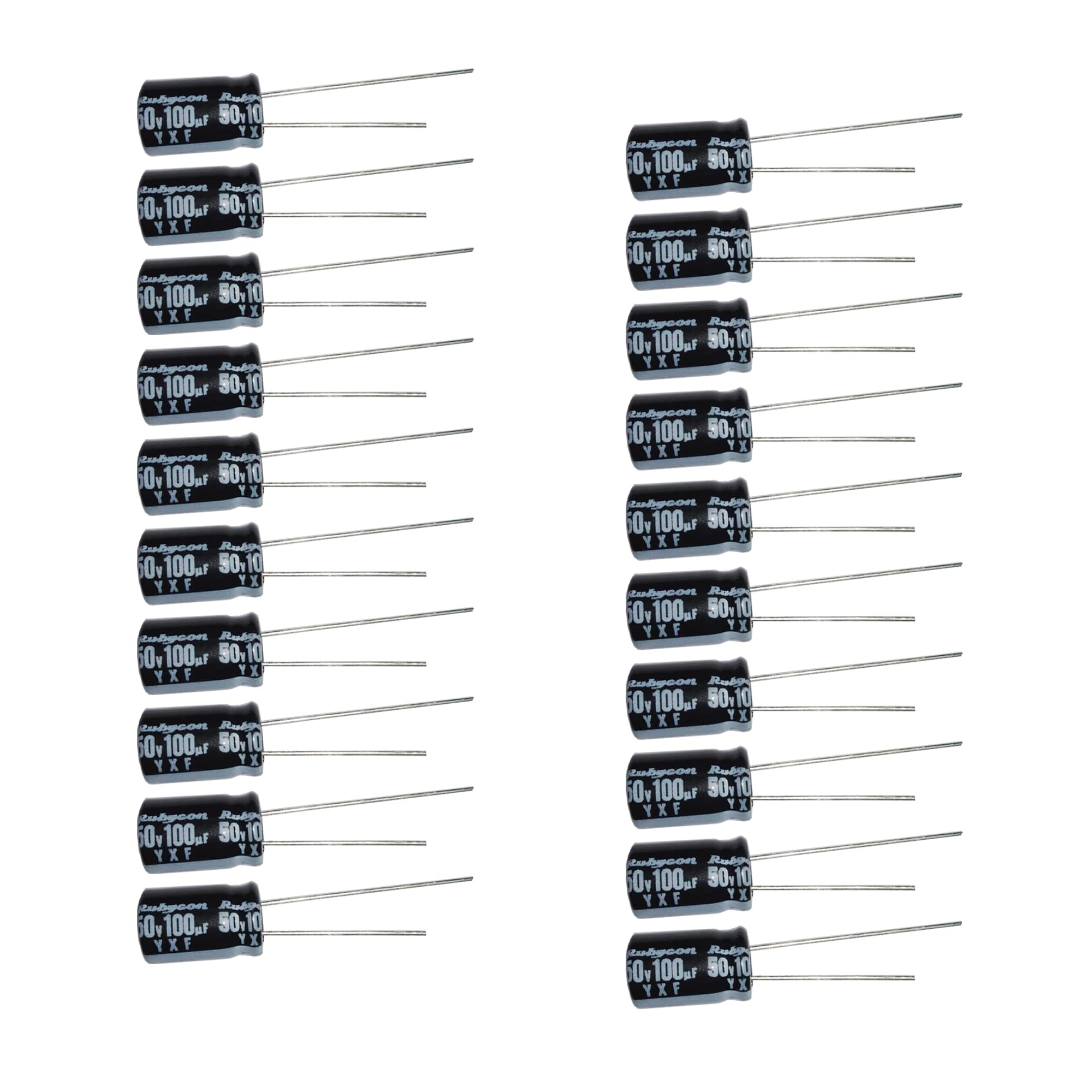 B BESTHOT Rubycon 20PC 50V 100uF 8×11.5mm Aluminum Round Capacitors