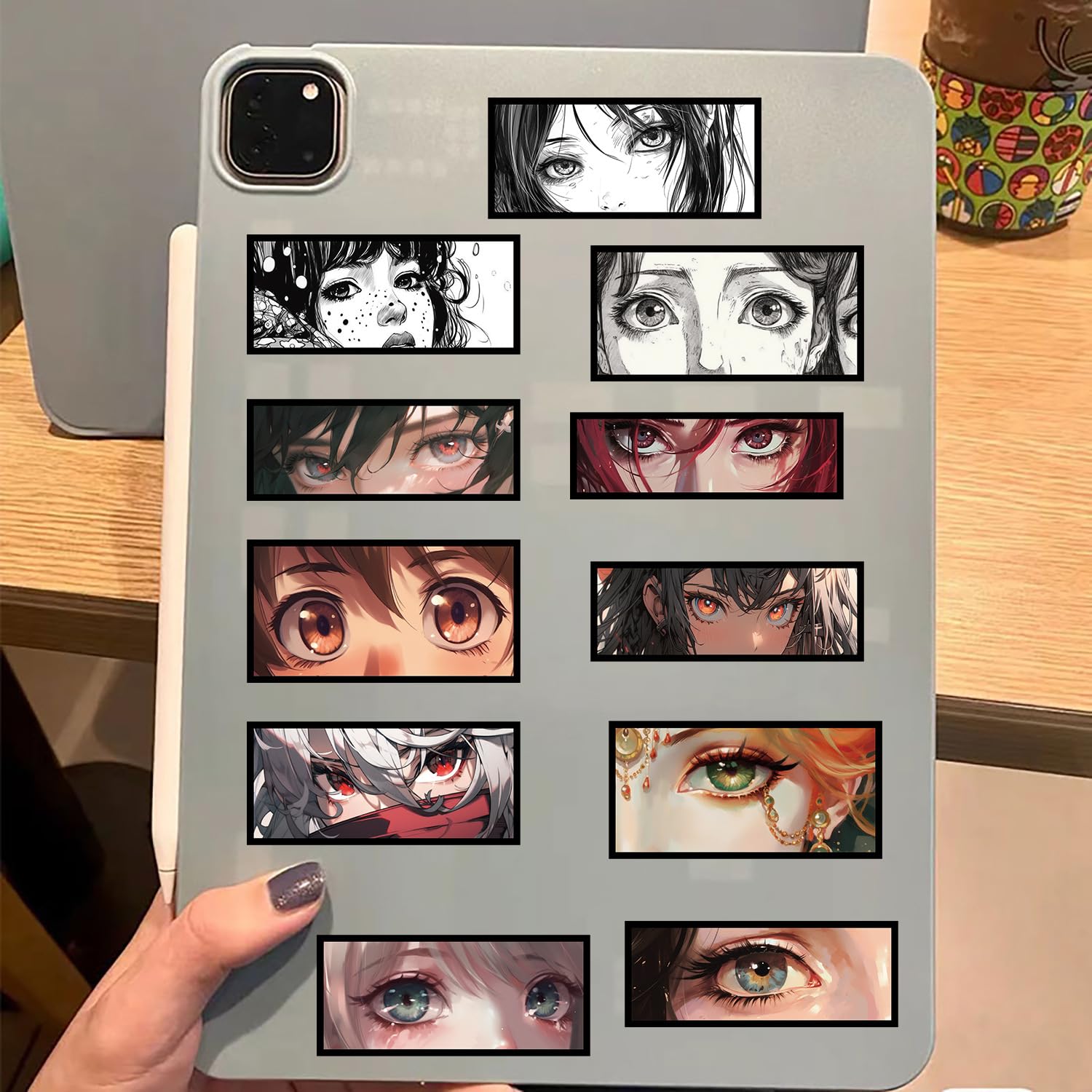 Graffiti Stickers Kit 50 Pieces Girl Eyes Graffiti Stickers Personalized Decoration Guitar Notebook Luggage DIY Waterproof Stickers - Image 4