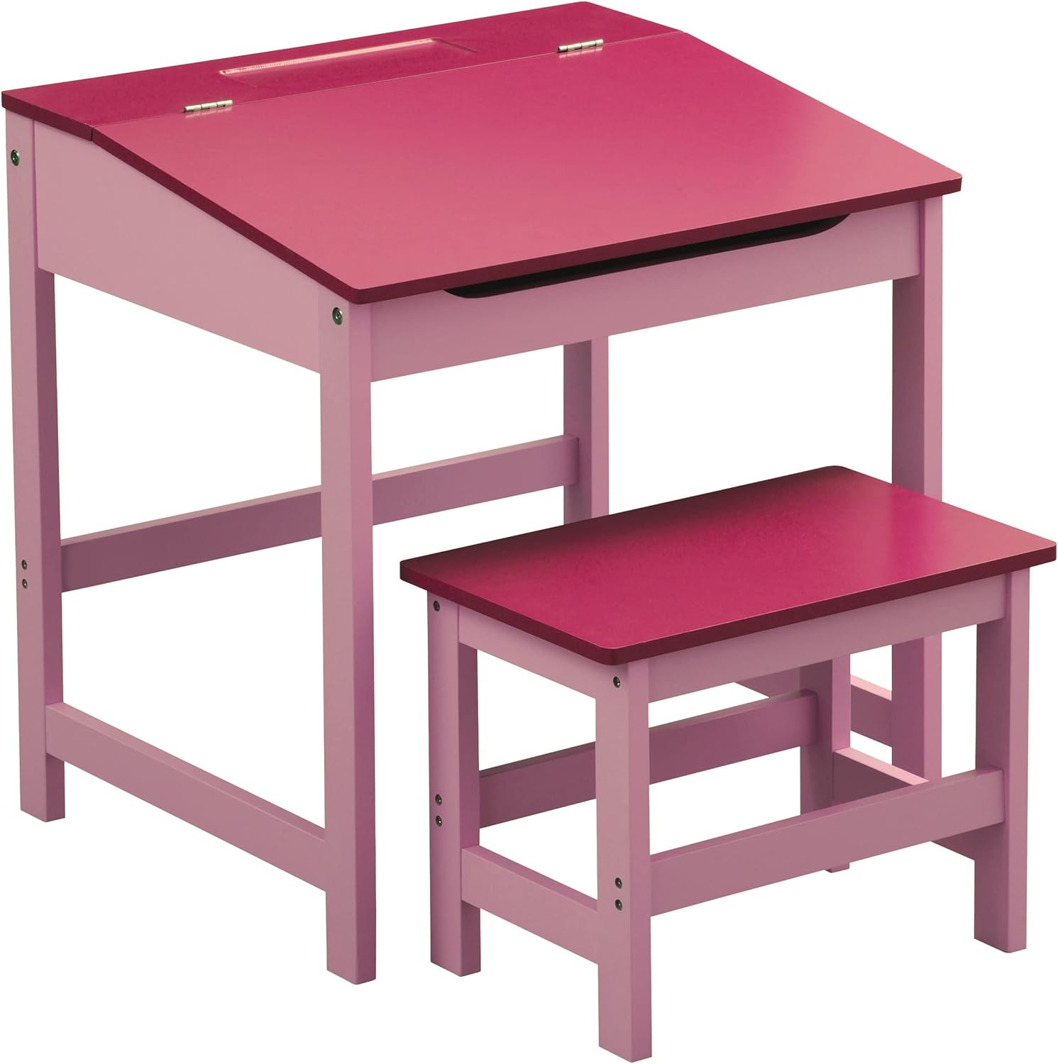 Premier Housewares Pink Childrens Table And Chair Set Hinge Lid