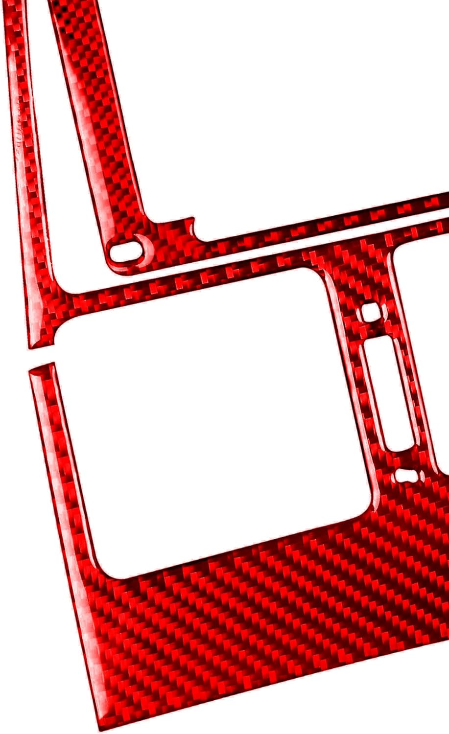 Real Carbon Fiber Auto Interior Accessories Sticker Compatible with Subaru Impreza 2012-2014/Subaru XV Crosstrek 2013 2014 Car Center Console Decoration Kit 2pcs Red