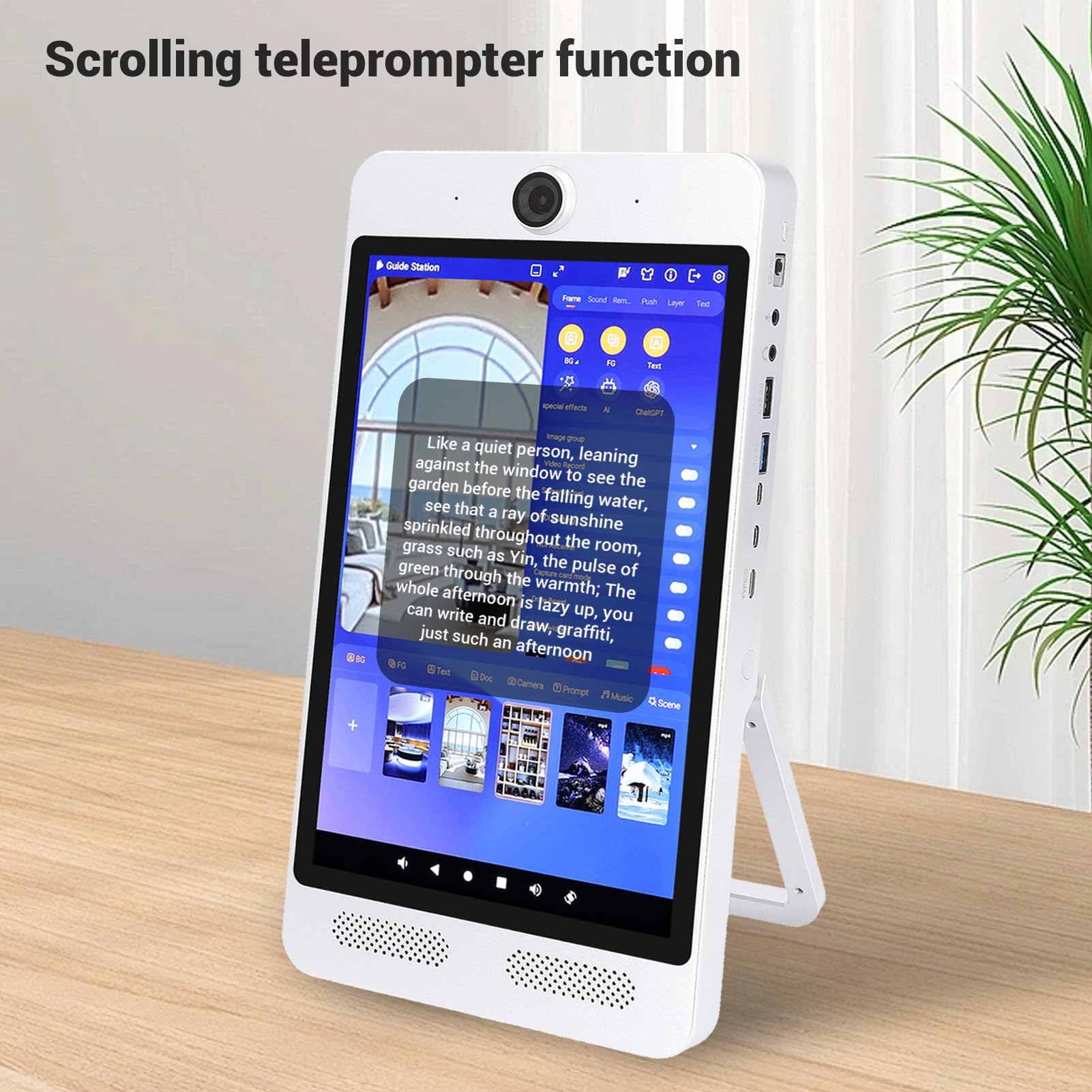 LE2110 10,1 Zoll Touchscreen Display für Live-Übertragungen, 8 GB 128 GB Smart Board Display Live Streaming Geräte, TYP C, HDMI, (White)