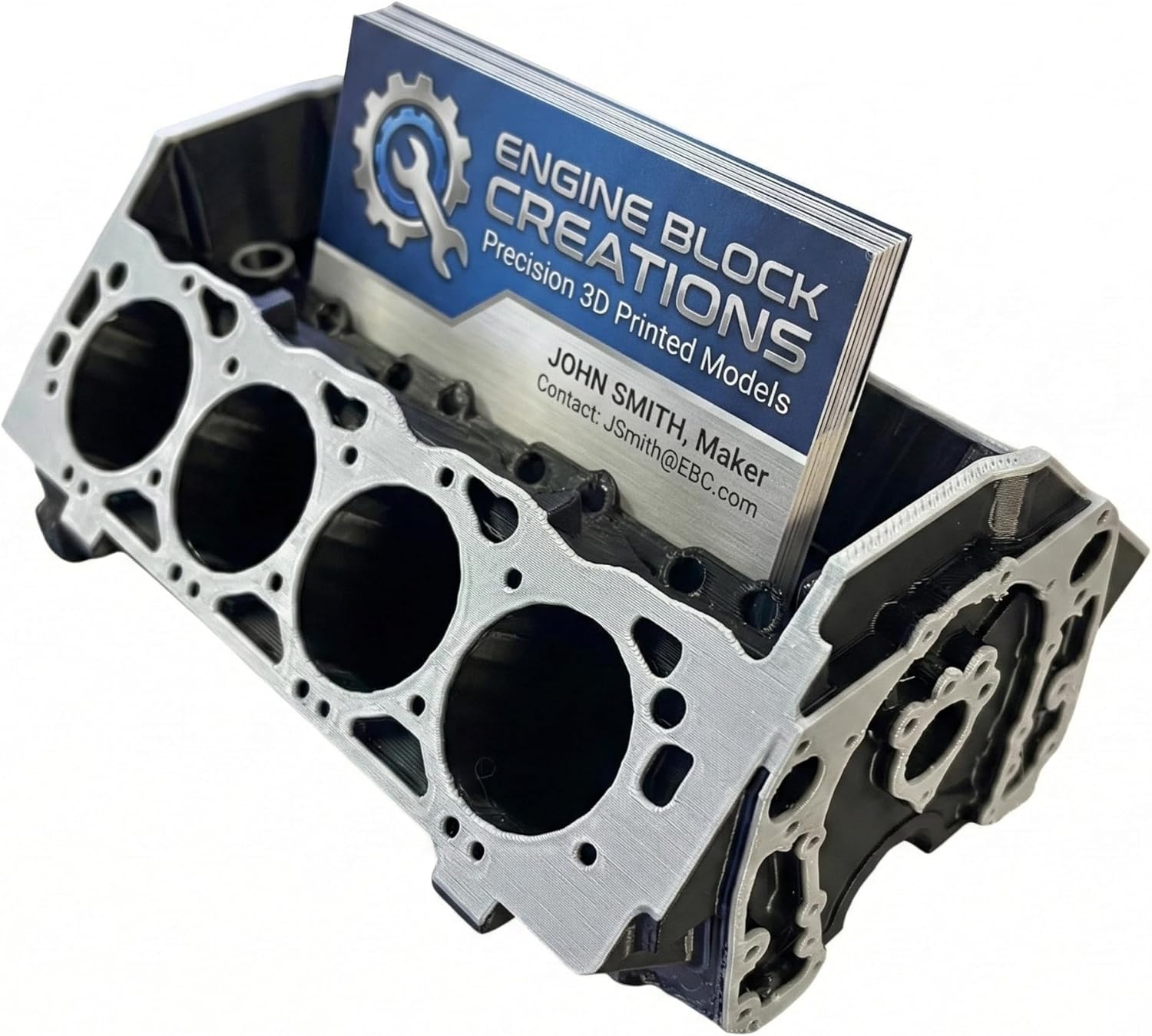 Big Block Chevy Business Card Holder Organizer, Mechanic Gift For Men, Car Stuff, Car Accessories For Men, Business Card Holder Desk, Mini V8 Engine, V8 Engine Model Kit, Car Engine
