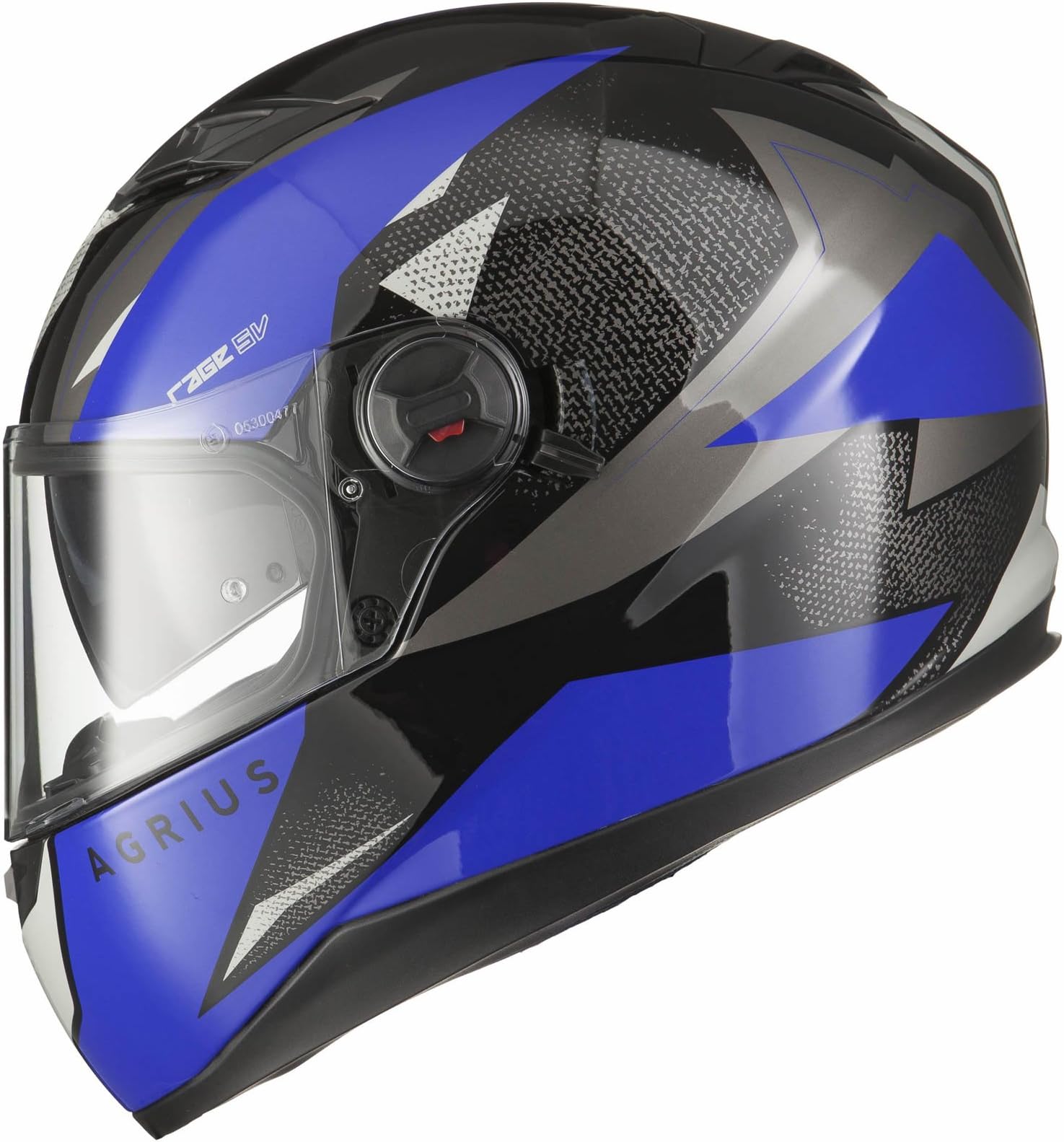 Rage SV Fusion Motorcycle Helmet S Gloss Black/Blue