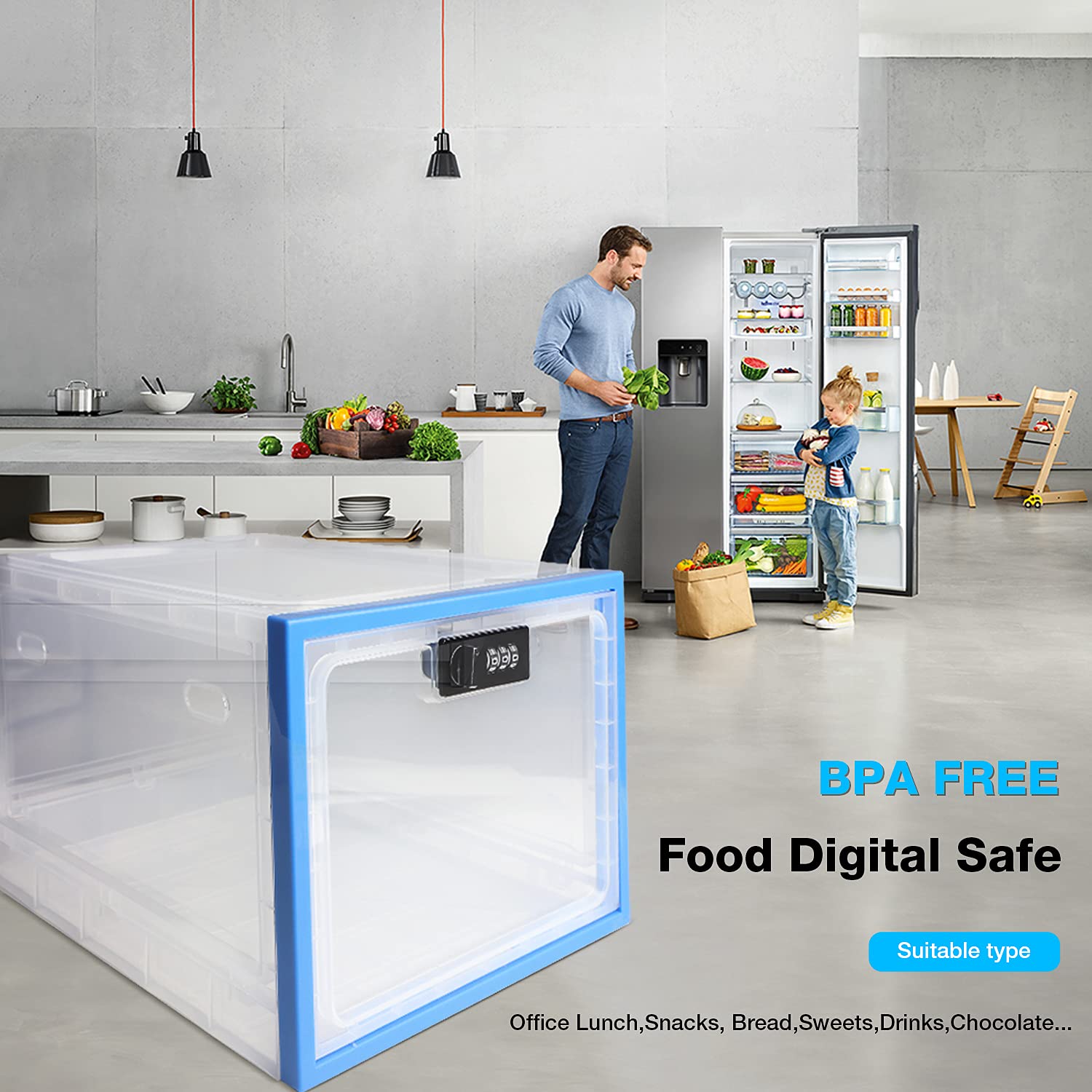 Medicine Lock Box Refrigerator Lockbox for Food, and Home Safety