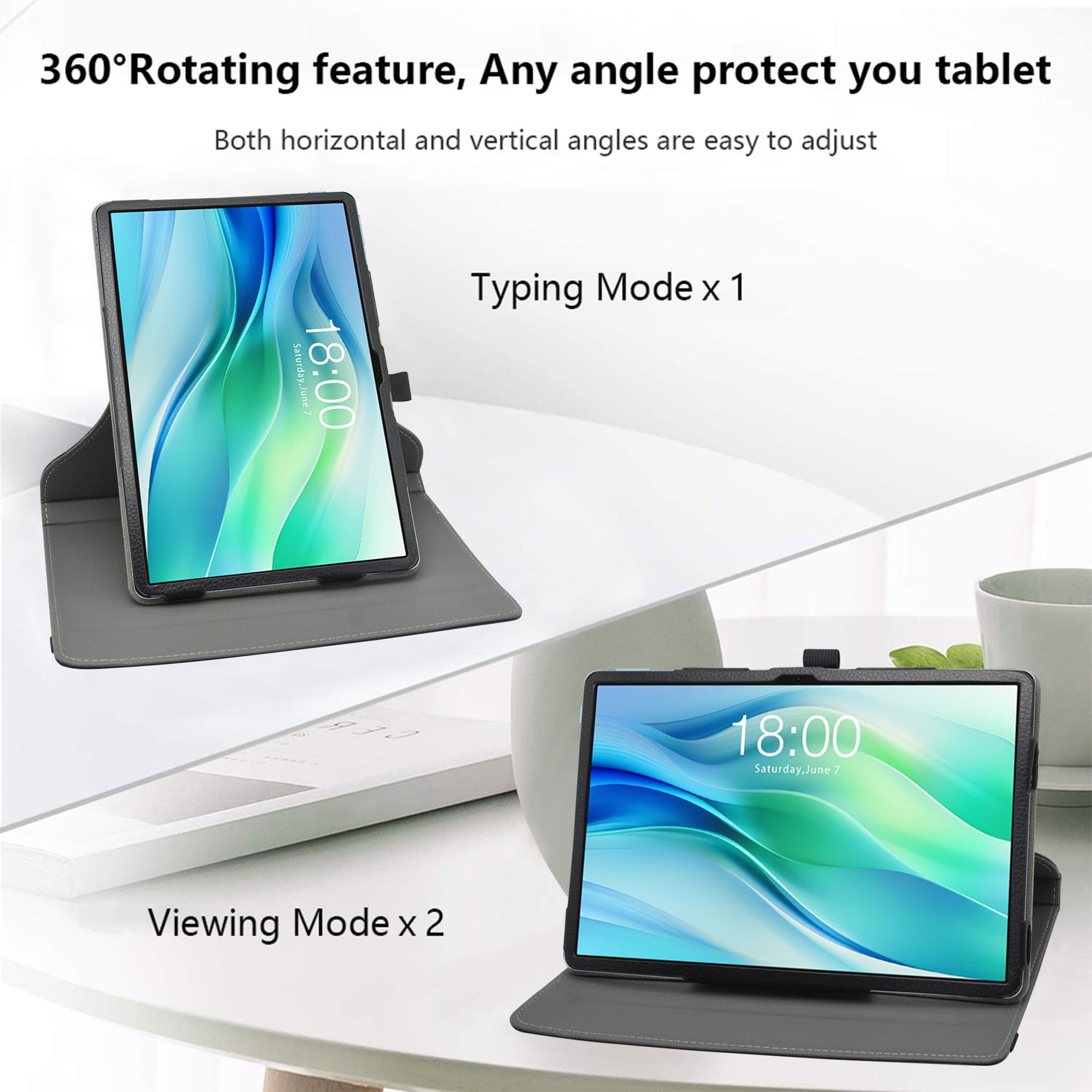 JRTAL 360° Drehbare Hülle Für Teclast P50 / P50S 11 Zoll Tablet - Kunstleder Mit Ständerfunktion, Violett