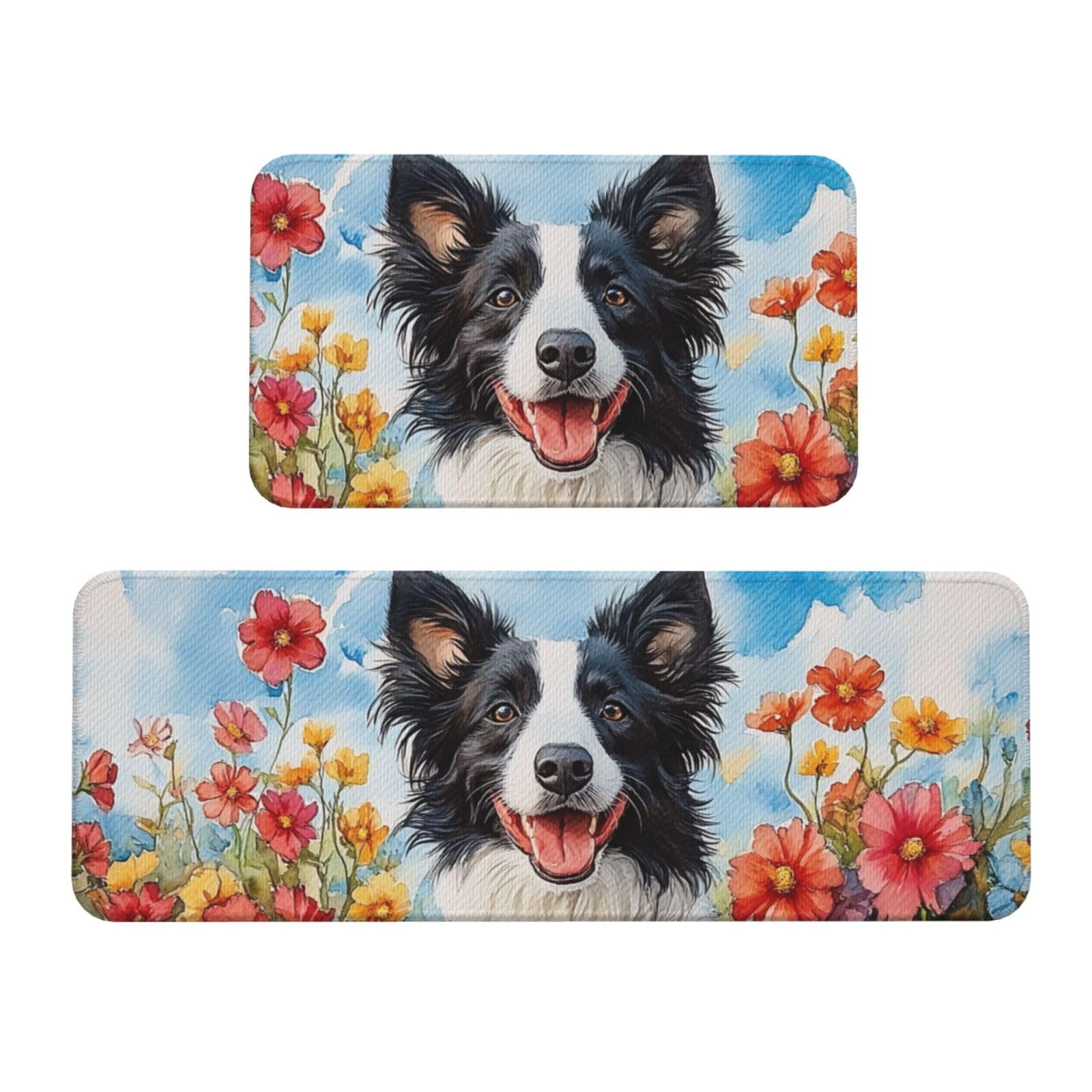 Tapis de cuisine antidérapants Border Collie lavables pour sécuriser et décorer votre sol