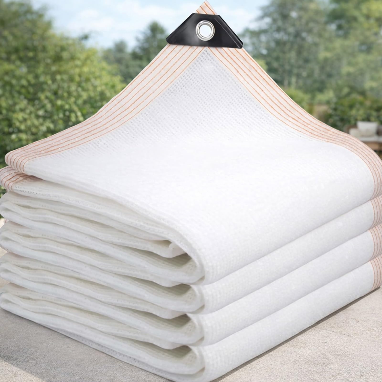 Filet d'ombrage blanc respirant anti-UV avec oeillets pour serre et jardin