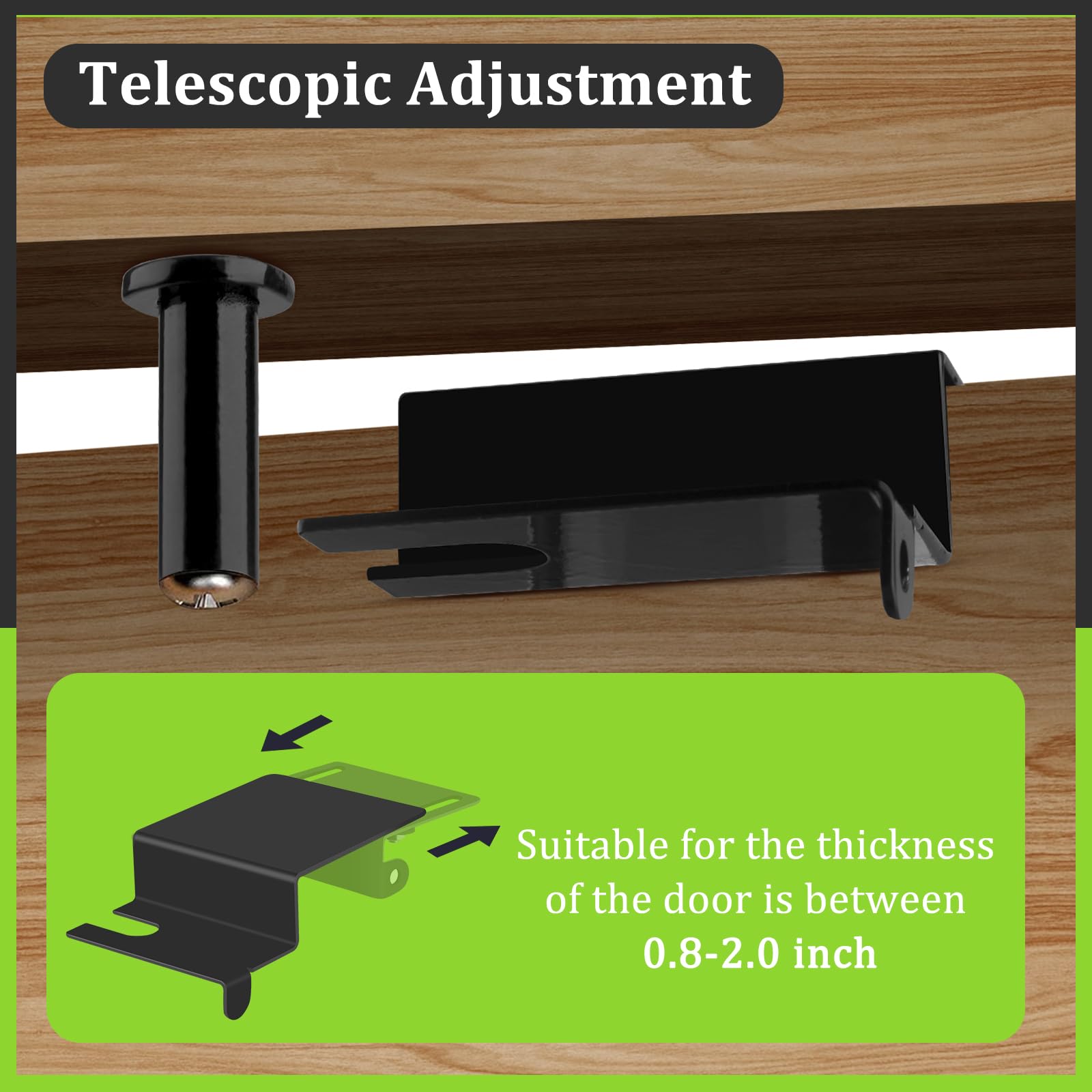 Cerradura superior de puerta de seguridad para niños, cerraduras de puerta superior para niños, hechas de metal duradero, cerraduras ajustables para puerta, cerradura de puerta a prueba de