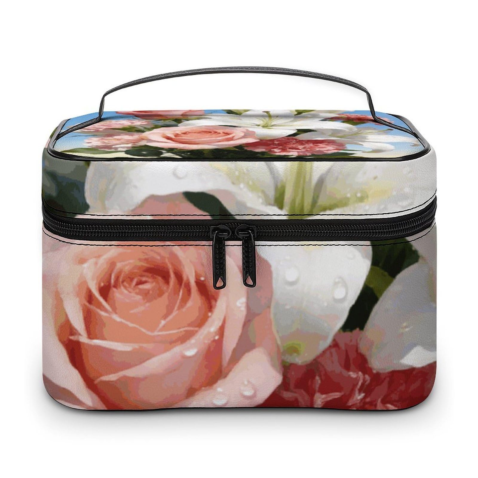 Bolsa de maquillaje impermeable con cremallera para evitar derrames 8
