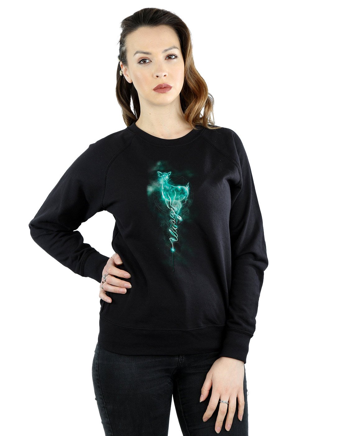 Harry Potter Women's Severus Snape Always Mist Sweatshirt Medium Black
