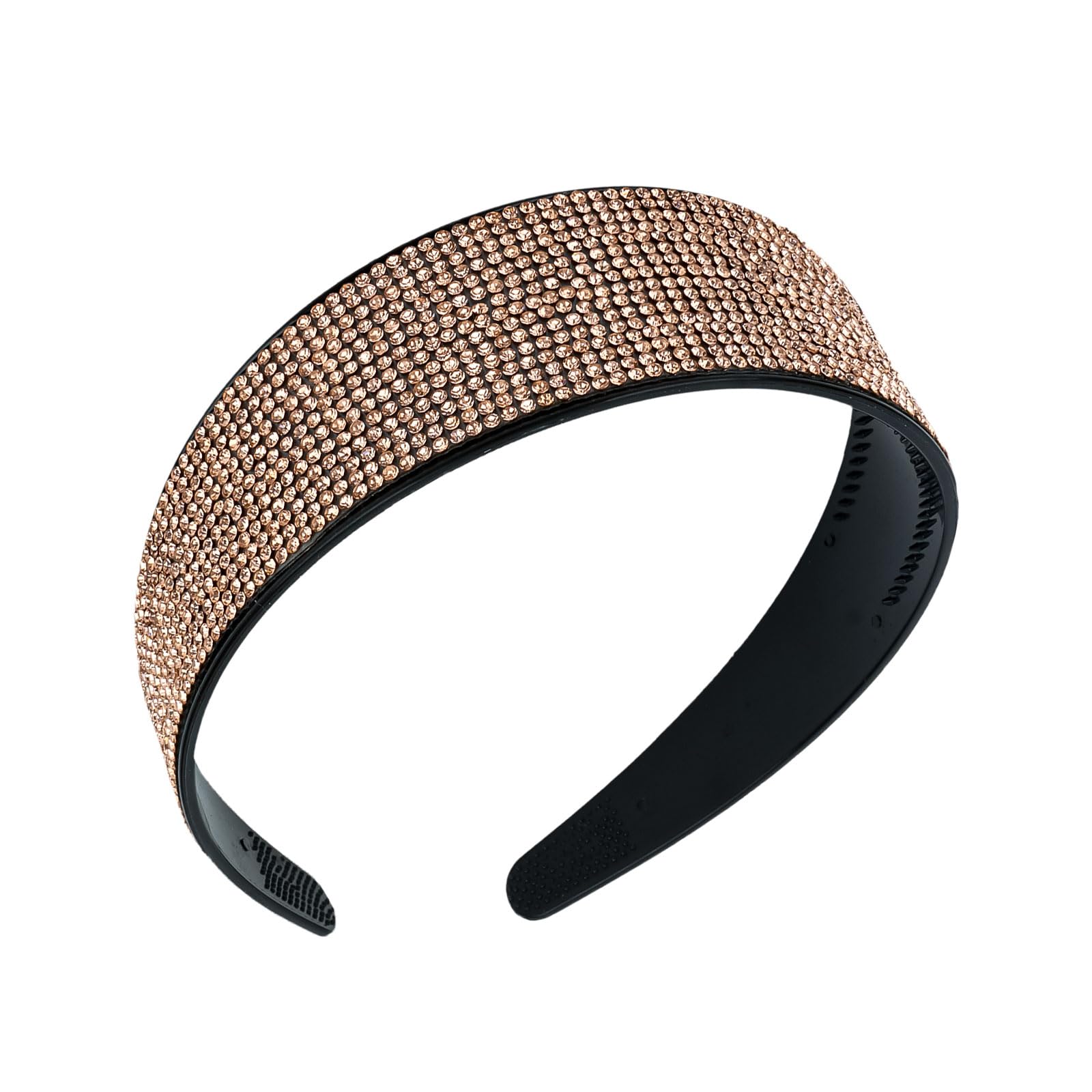 Amariver Sparkly Rhinestone and Diamond Headband - Shiny Crystal, Glitter, Wide Fashion Jeweled Hair Accessory for Women and Girls