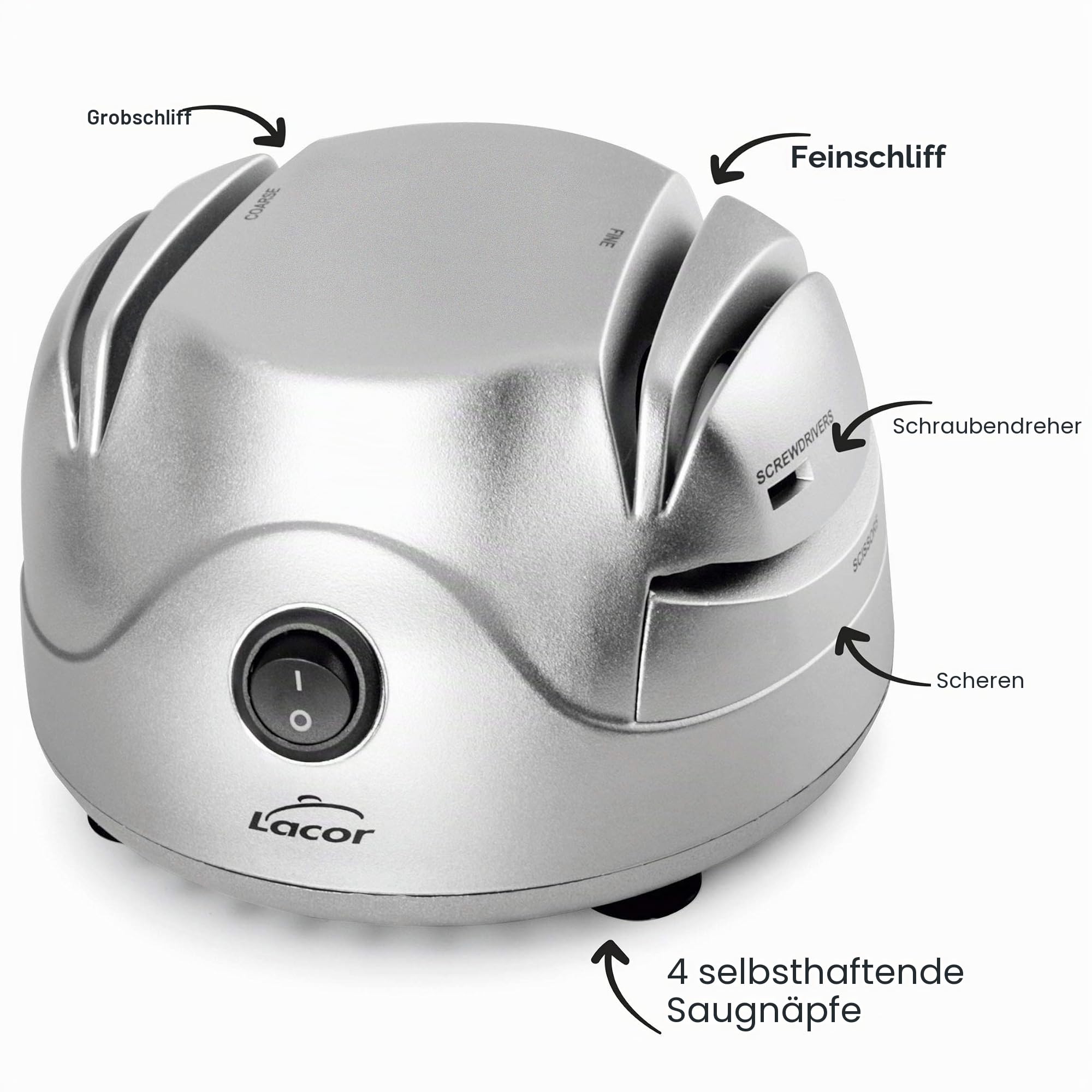 Lacor 69141 Elektrische Messerschärfer 60W 13x15x9cm Silber