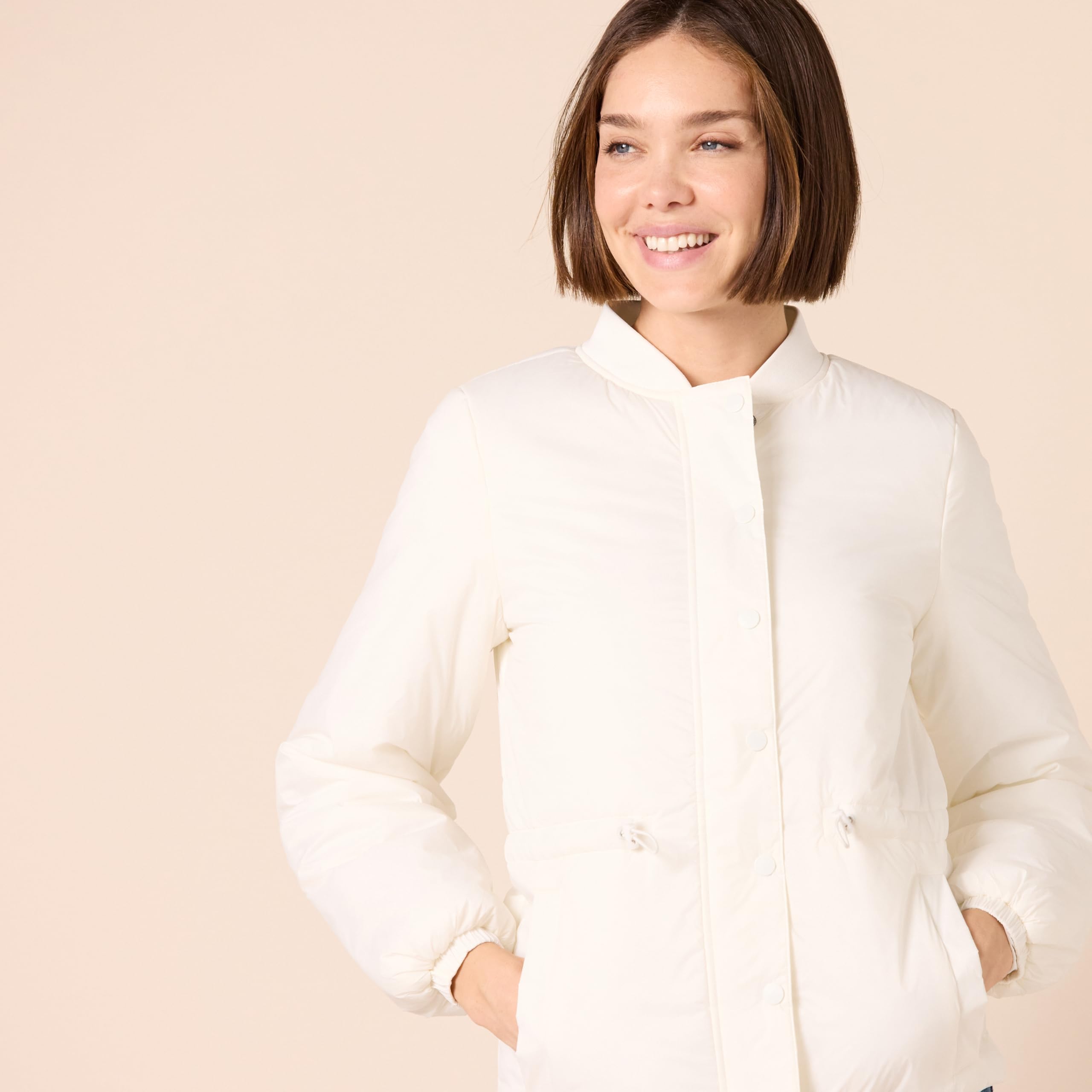 Amazon Essentials Veste Bomber rembourrée à la Taille Femme