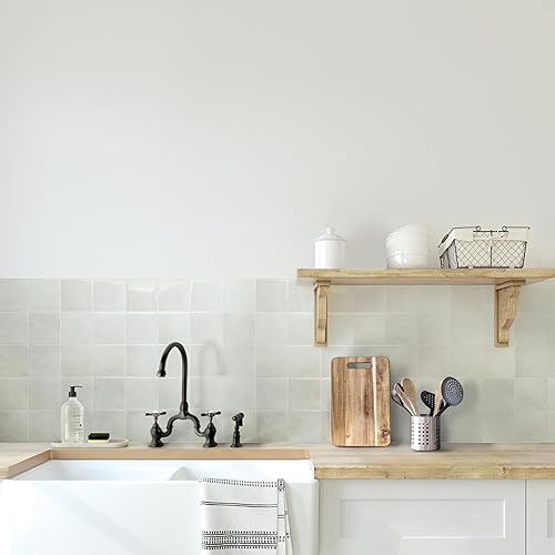 Miniatura 9 de SMART TILES Protector contra salpicaduras para despegar y pegar, 5 hojas de 9 x 9 pulgadas, adhesivo 3D para cocina, baño, azulejos de pared