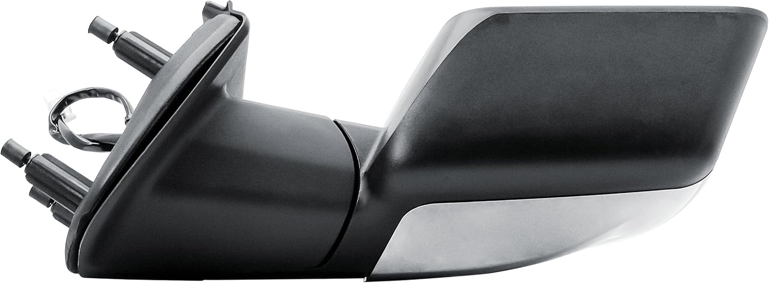 Passenger Right Side Door Mirror Power and Heated Glass Chrome Back Cover Manual Folding for Nissan NV1500 NV2500 NV3500 from 2012 to 2021