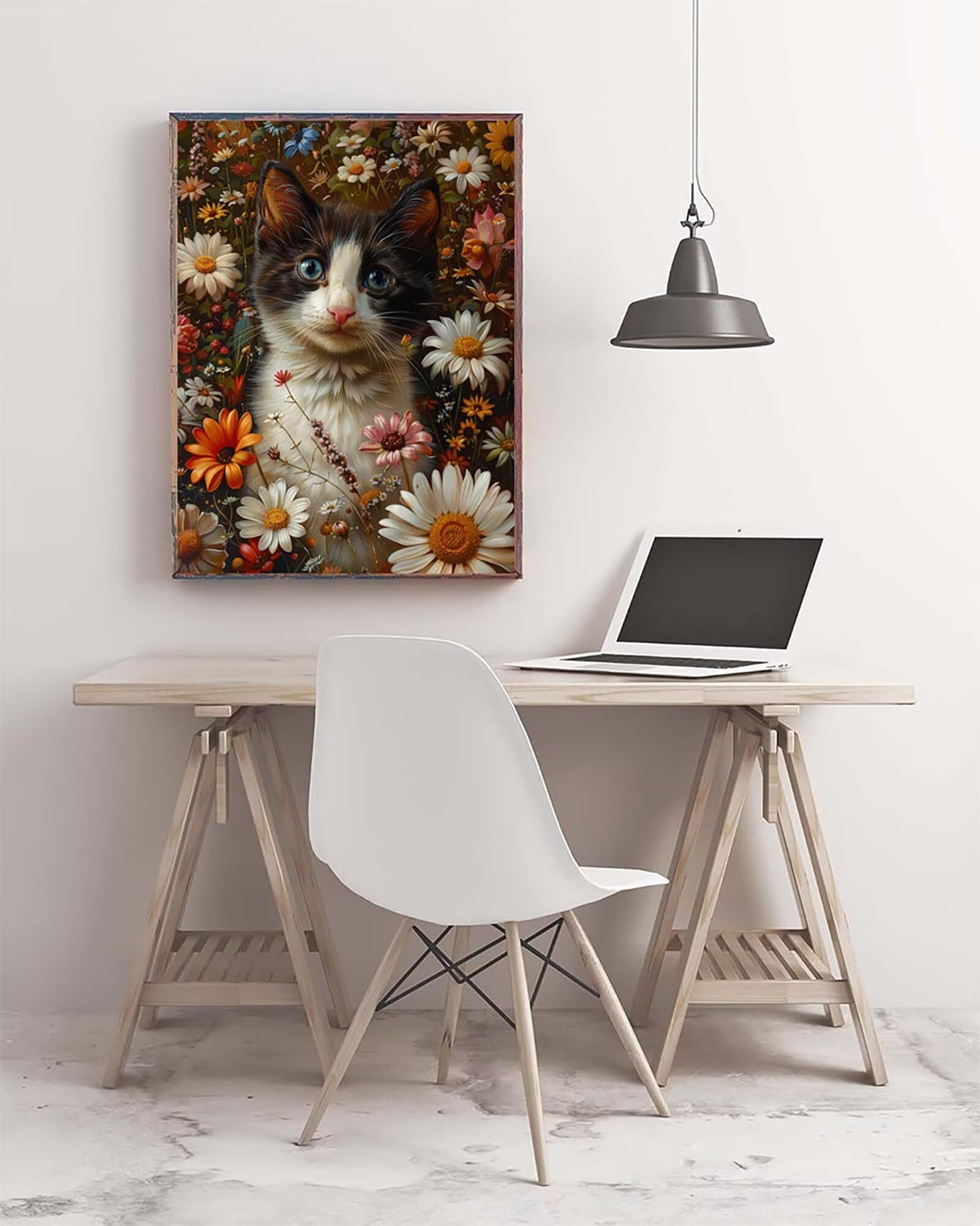 5D Diament Malarstwo Kot Numer dla dorosłych, Diamentowe Malarstwo Dorosły Kwiat, DIY Hobby Kreatywny zestaw do haftowania Dorośli, Numer Malarstwo Rhinestone Zestaw Ścieg krzyżykowy, Boże Narodzenie