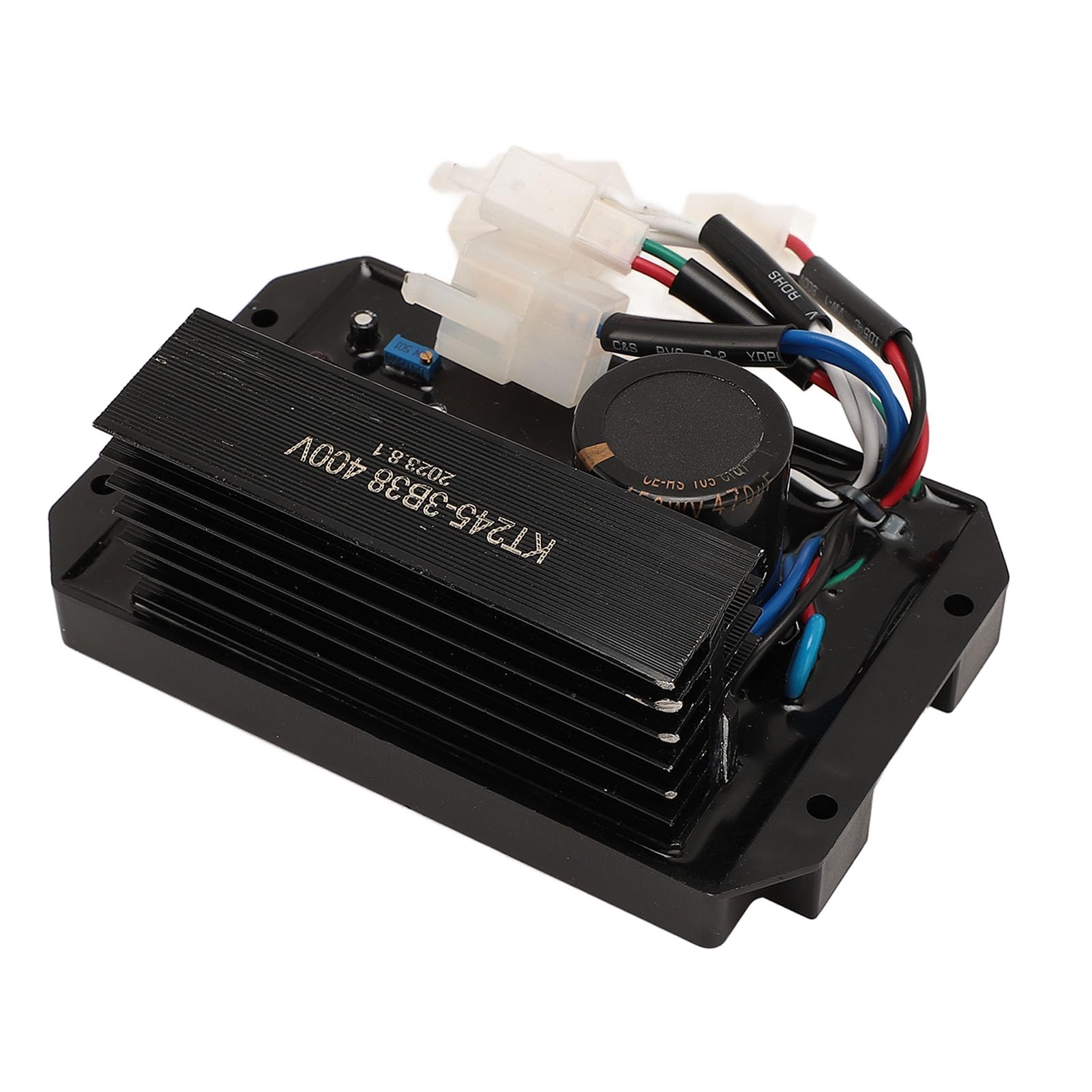 Regulador de Voltaje del Generador KT245 3B38 400V, Estabilizador de Voltaje Automático Lineal para Generador de Gasolina, con Fácil Instalación y Condensadores de Alta