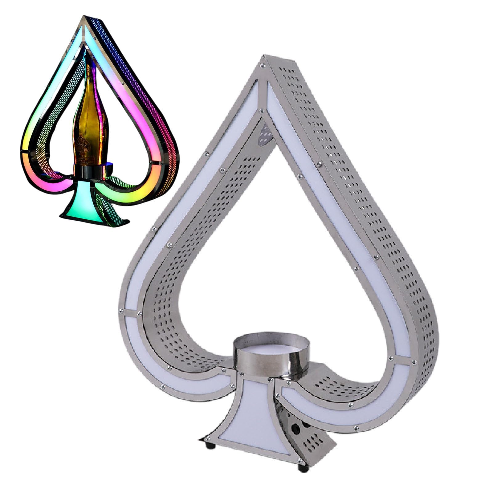 Eoweiot Ace Of Spades Champagne Vip Bottle Presenter,Led Lighted Liquor Bottle Display Shelf- Fits 13.77in/35cm High Standard Bottles