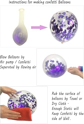 Miniatura 5 de Globos metálicos burdeos y globos de confeti de oro rosa para decoraciones de aniversario de boda granate (oro rosa borgoña)