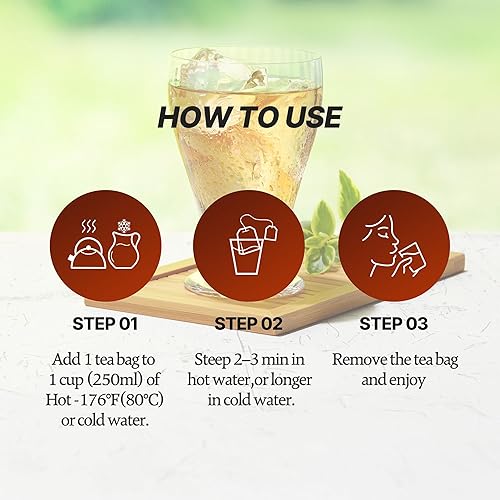 Miniatura 6 de Nokchawon Té de cebada tostada - Té de grano tradicional coreano sin cafeína, 100 bolsas de té, 4.23 onzas