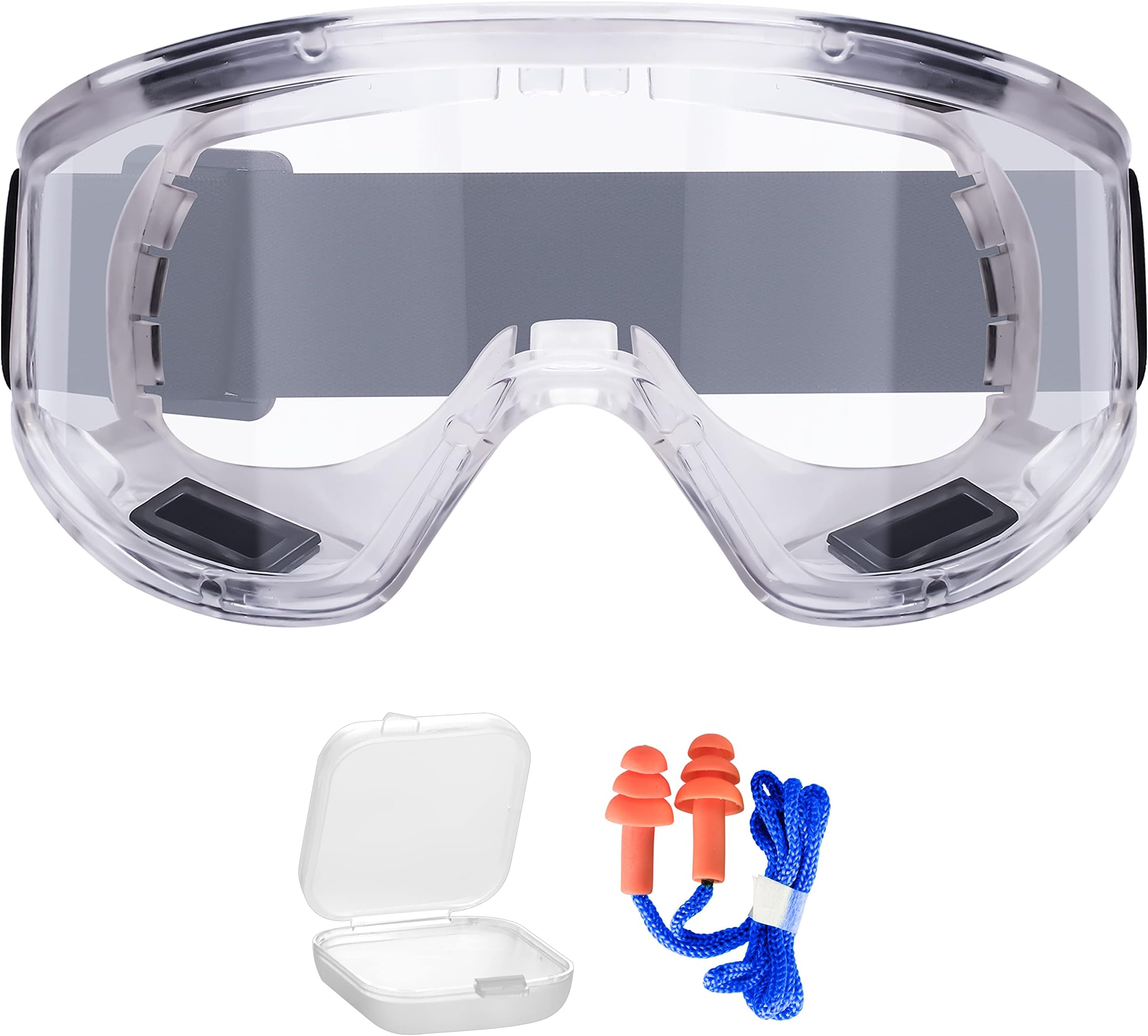 AirGearPro Vision-1000 Anti-Fog Safety Goggles | Anti-Scratch Clear Safety Glasses, Eye Protection Goggles Ideal for DIY work, Sanding, Dust, Woodworking, Construction, Chemistry.