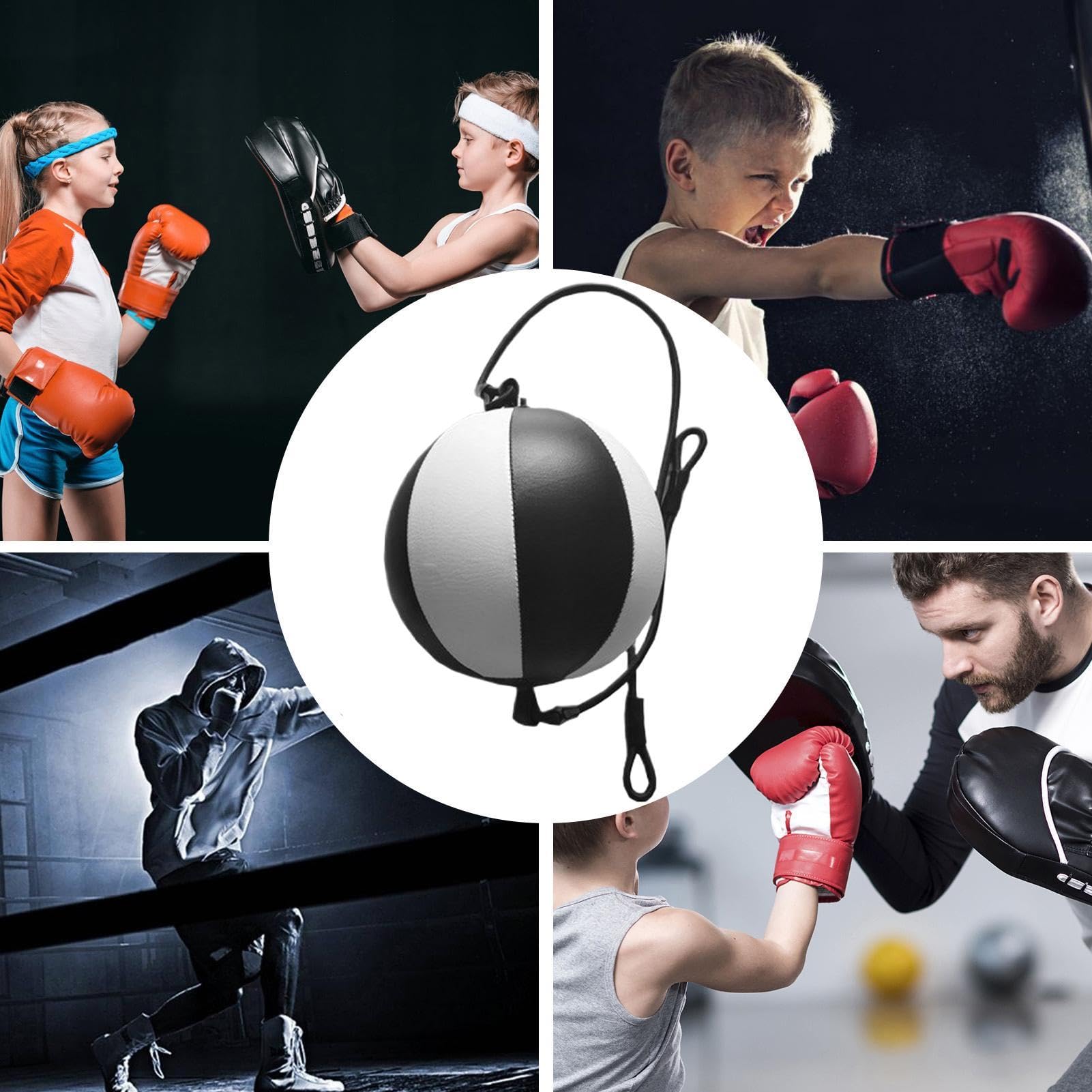 Pallone da boxe Reflex Ball - Apparecchio da allenamento per pugilato Punching Ball | Allenatore di reazione alla fascia | Attrezzature per l'allenamento per e adulti per migliorare il tempo di