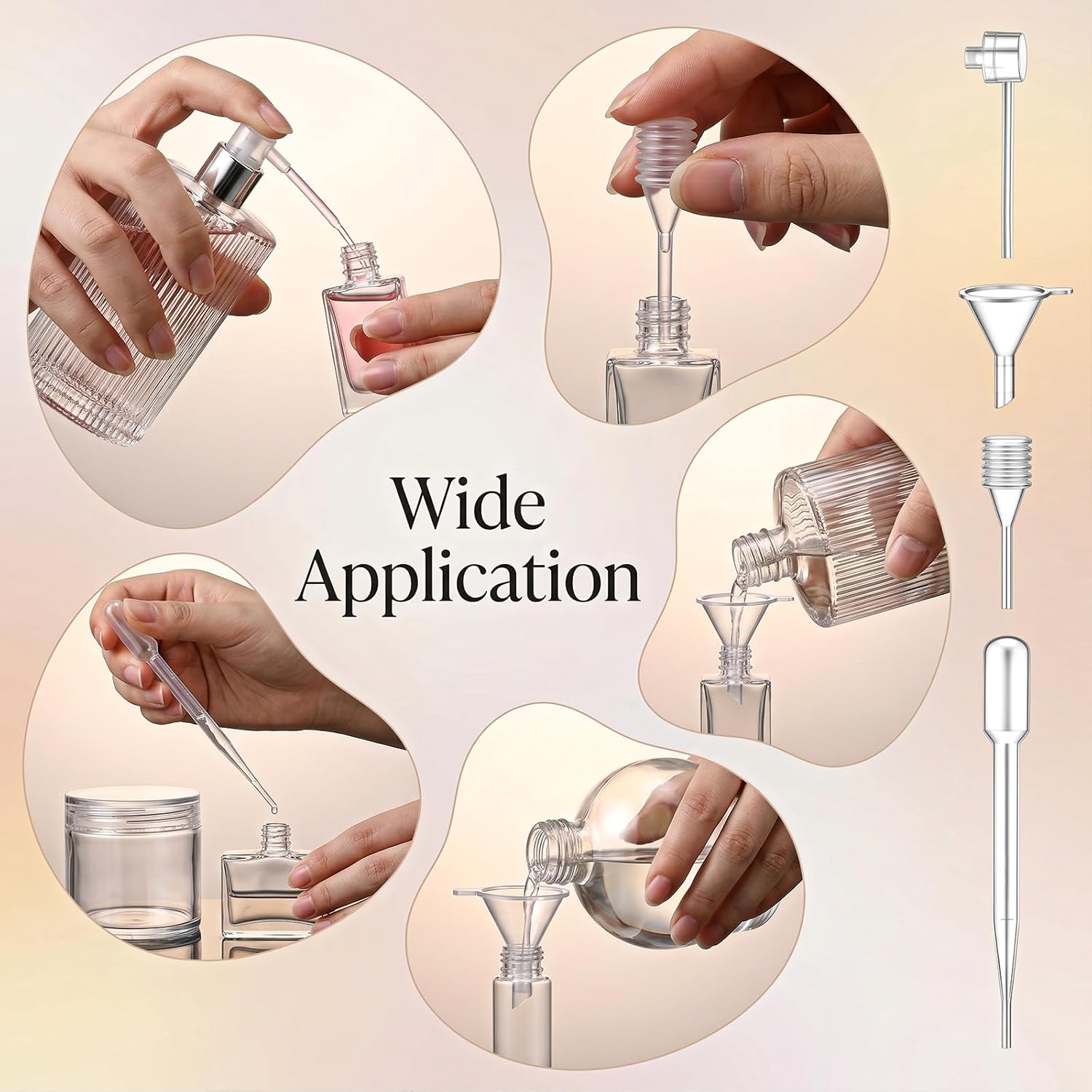 10 Pcs DIY Perfume Refill Kit Perfume Making Refill Tools Transfer Pump Syringes Dispenser Atomizer Syringe Extractor Funnels Dropper with Storage Box for Travel Bottle Refilling