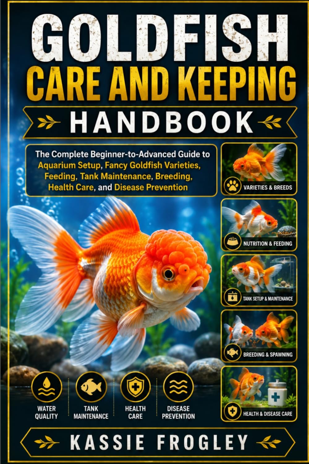 GOLDFISH CARE AND KEEPING HANDBOOK: The Complete Beginner-to-Advanced Guide to Aquarium Setup, Fancy Goldfish Varieties, Feeding, Tank Maintenance, Breeding, Health Care, and Disease Prevention