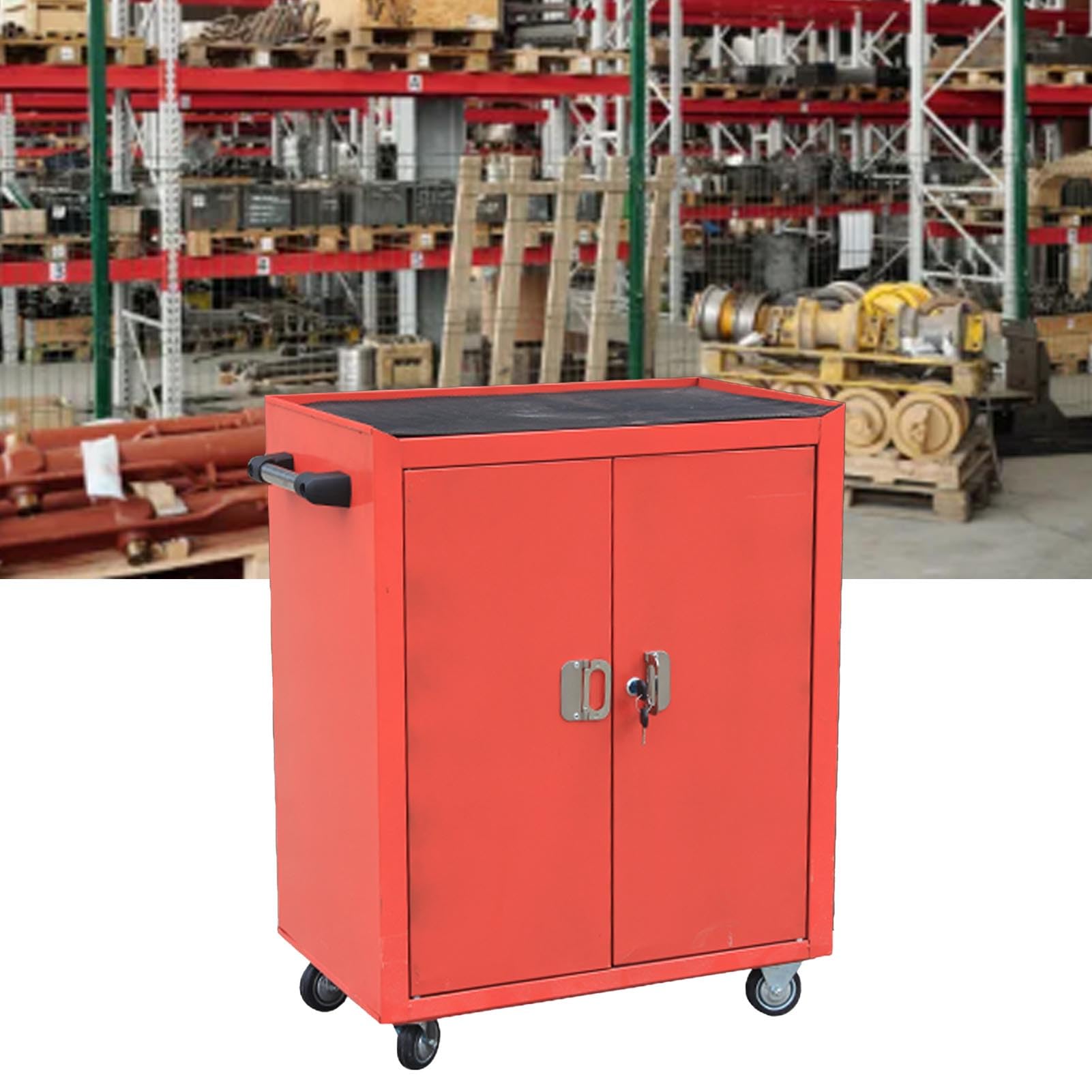 Yosoo Health Gear Cassetta Portautensili con Rotelle, Armadio Portautensili in Lamiera Zincata con Cassetti Multistrato, Cassetta Compatta con Ruote per Officina, Garage, Riparazione, Organizer per