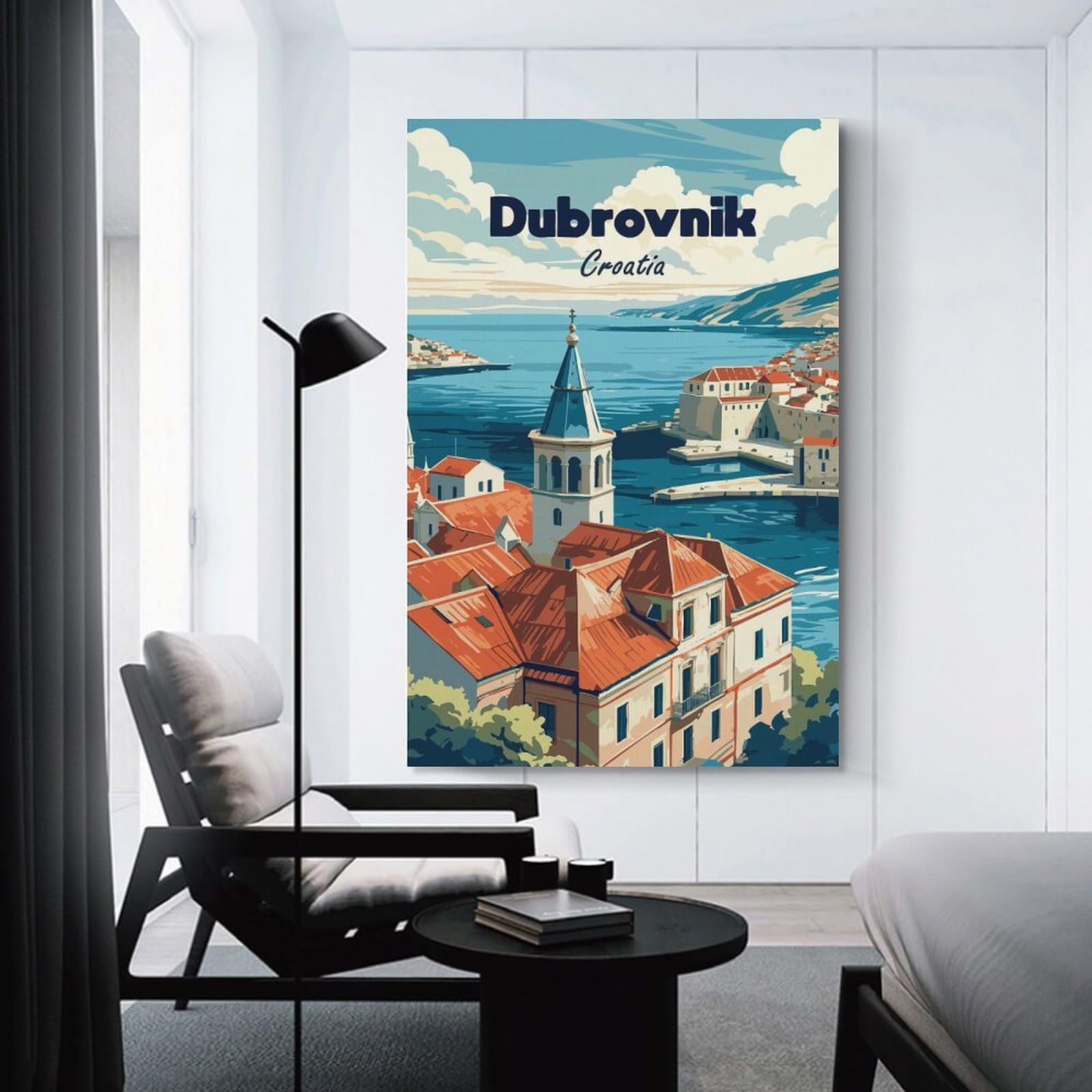 Junmoney Unframe-Style-23 Dubrovnik Croatia Travel (4) Hanging Wall Art 16X24inch(40X60cm), For Small Homes, Bedrooms Or Open Spaces, Decorative Canvas Decor For Home Updates