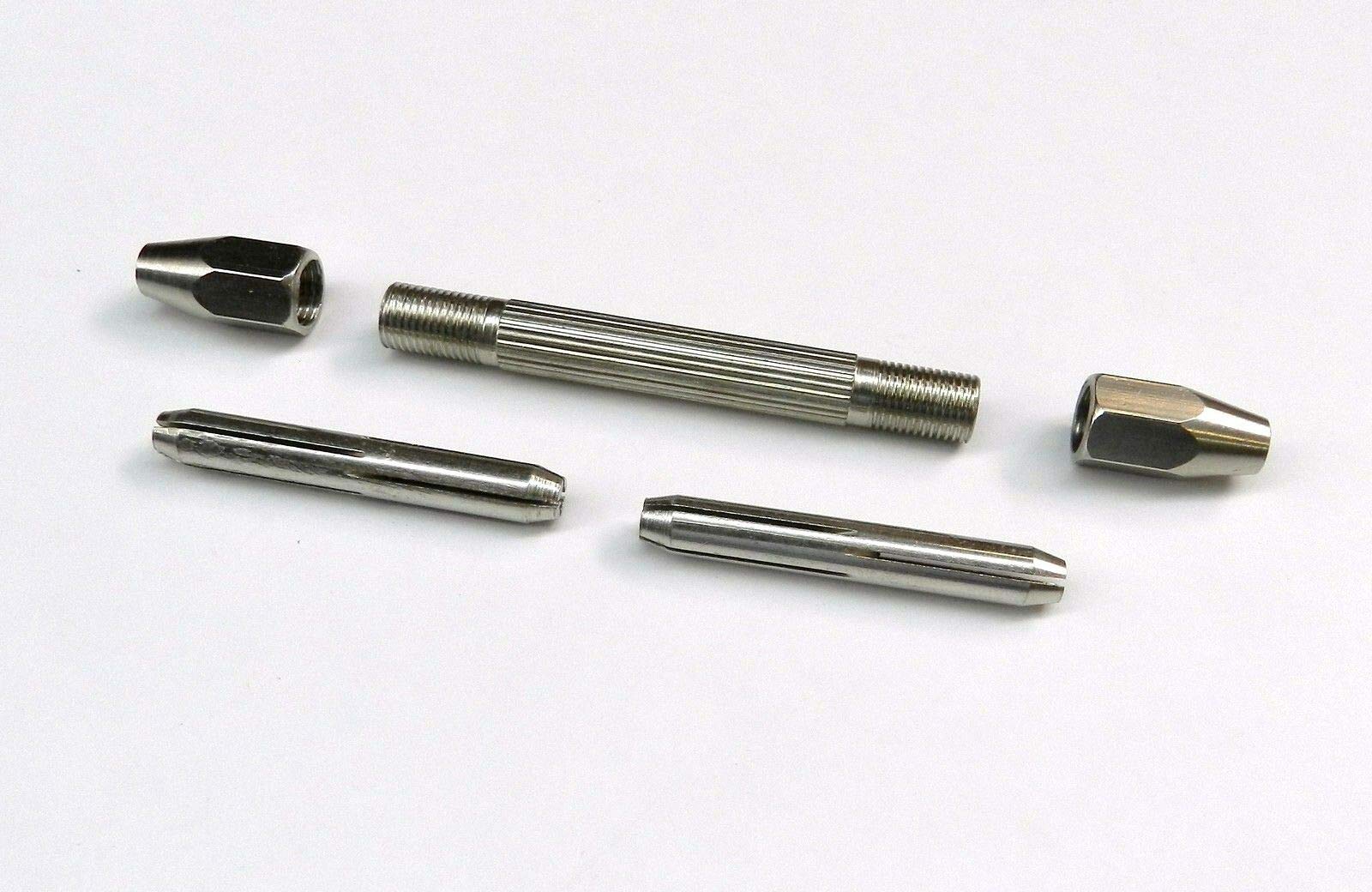 SWISSO 2 Piece Pin Vice Double End Pin & Swivel Head Pin Vise Hand Tool (Set of 1) 2
