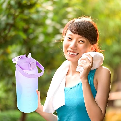 Miniatura 5 de BESTOYARD Botellas de agua para bicicleta de 52 onzas, motivacionales, para fitness, deportes, botella de agua de 1.5 litros, botella de agua