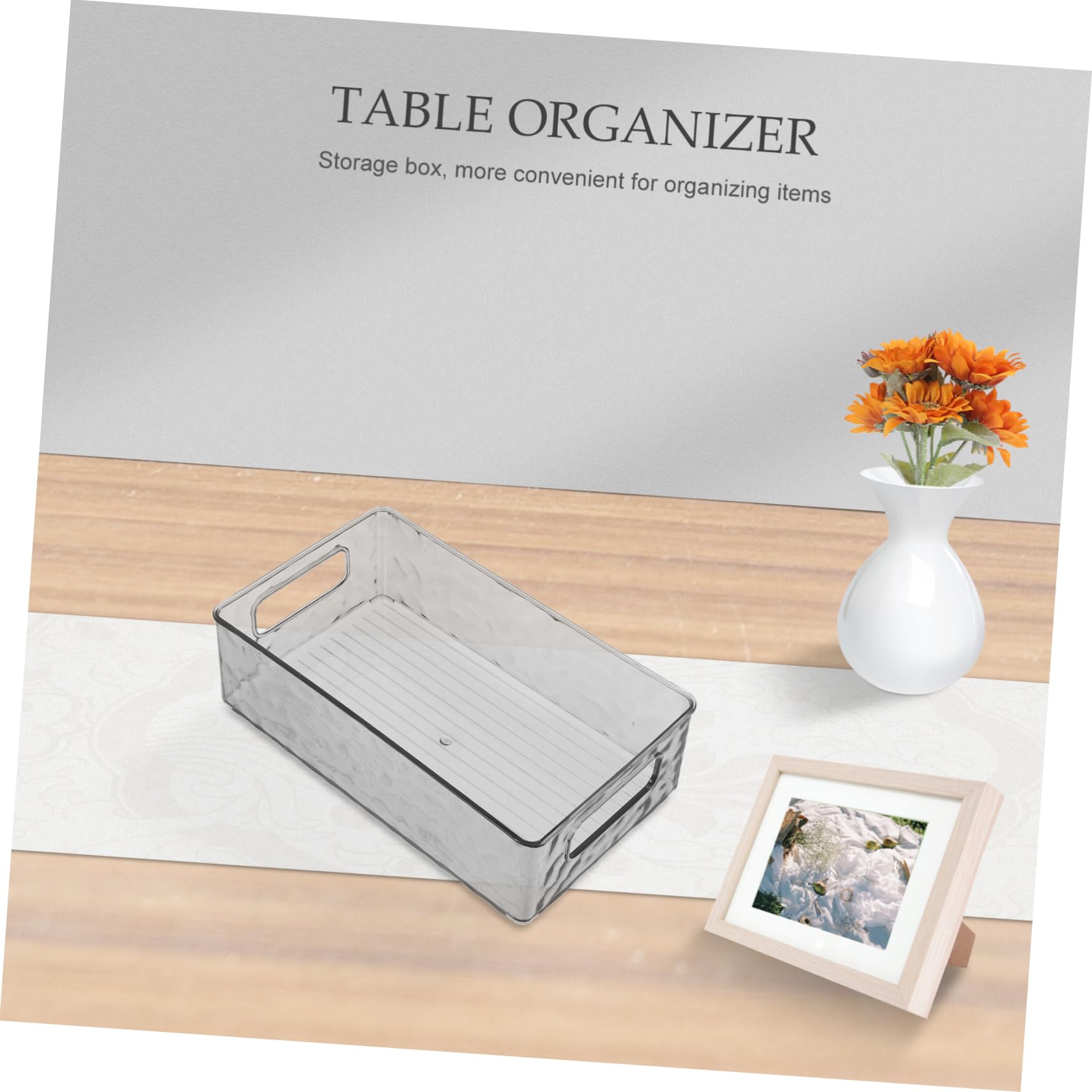 Contenitori in Plastica Trasparente Con Manici Per Organizzazione Cucina E Frigorifero Rettangolari Per Conservazione Casa E Dispensa Grigio