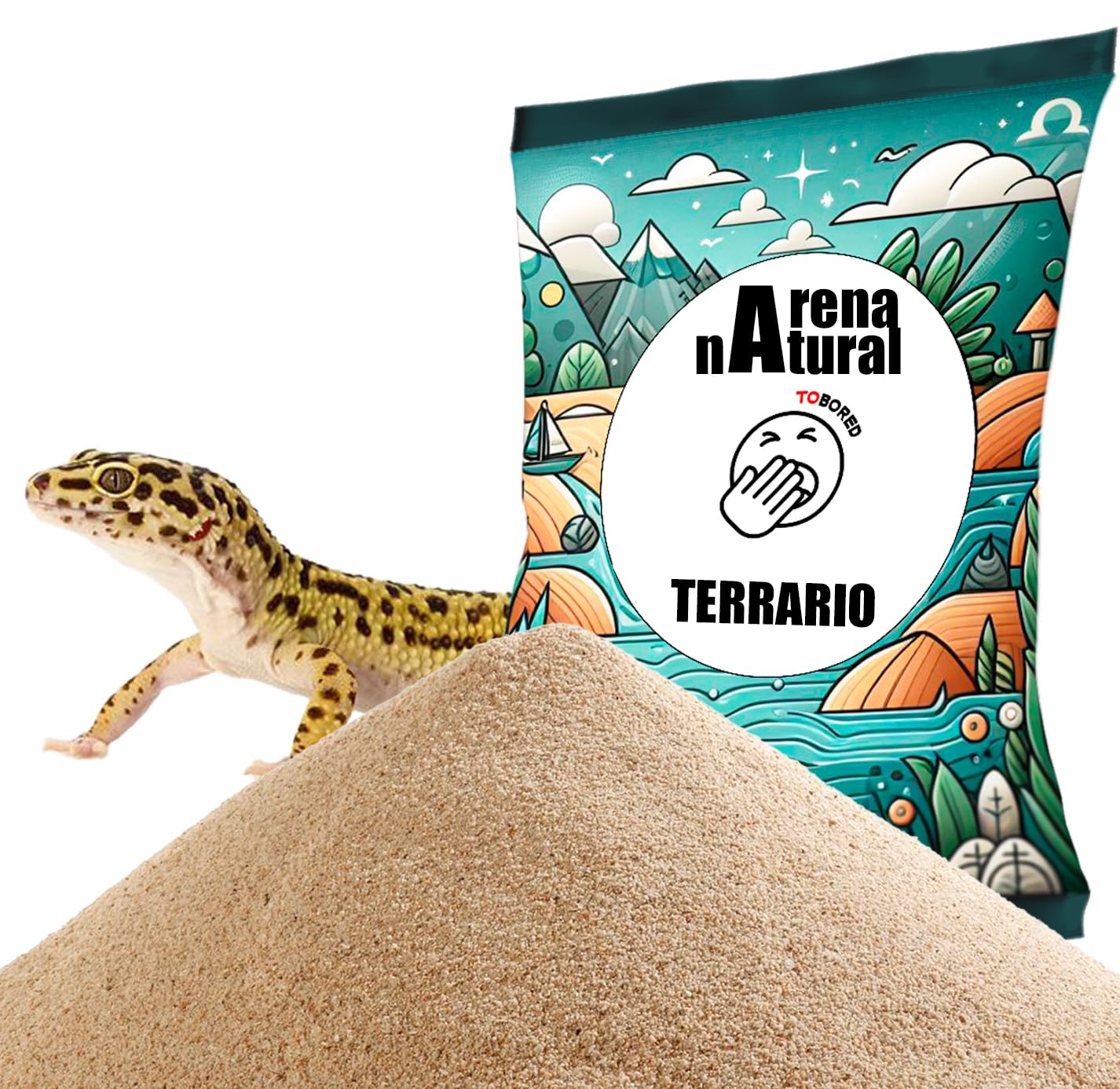 tobored Arena Natural para Terrario. 15 kg de Arena 100% Natural Arena de Playa para su Terrario. Su granulometría es de 0,1-0,8 MM. - 2