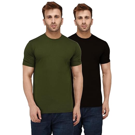 London Hills Solid Cotton Blend Half Sleeve Regular Men Round Neck Tshirts | T Shirt For Man | Tshirt | Shirts Men | Tshirt For Man | T-shirt | T-shirts | Stylish | Gym Wear For Workout | MultiColored