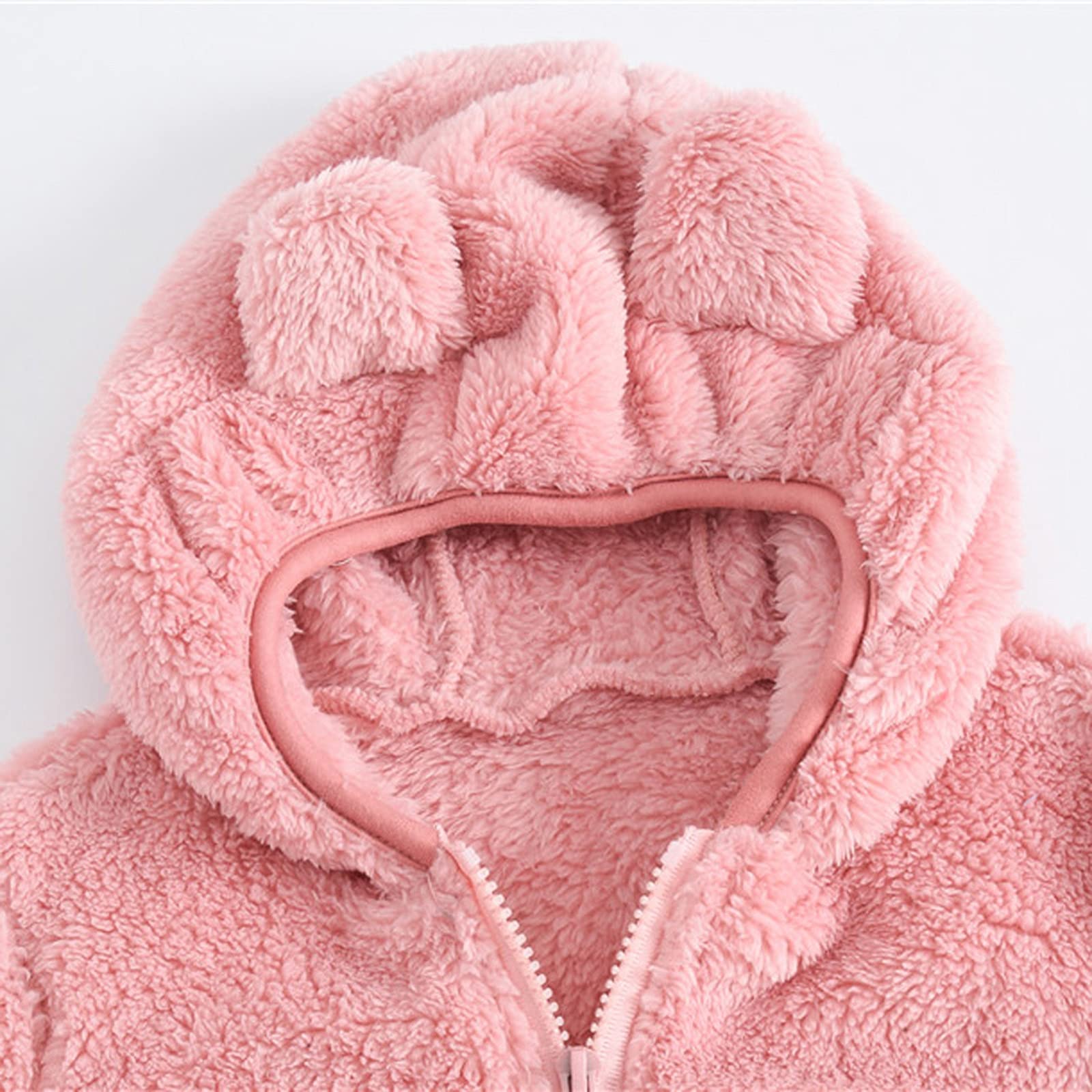 Bébé garçons filles dessin animé polaire veste à capuche avec oreilles chaud vêtements d'extérieur Zip Up manteau 1-5 ans Bébé garçons filles dessin animé polaire veste