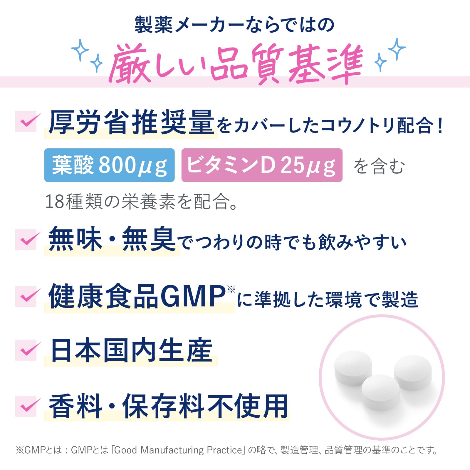 Amazon | 2026年リニューアル【公式】エレビット 葉酸 サプリ 90粒×4袋 