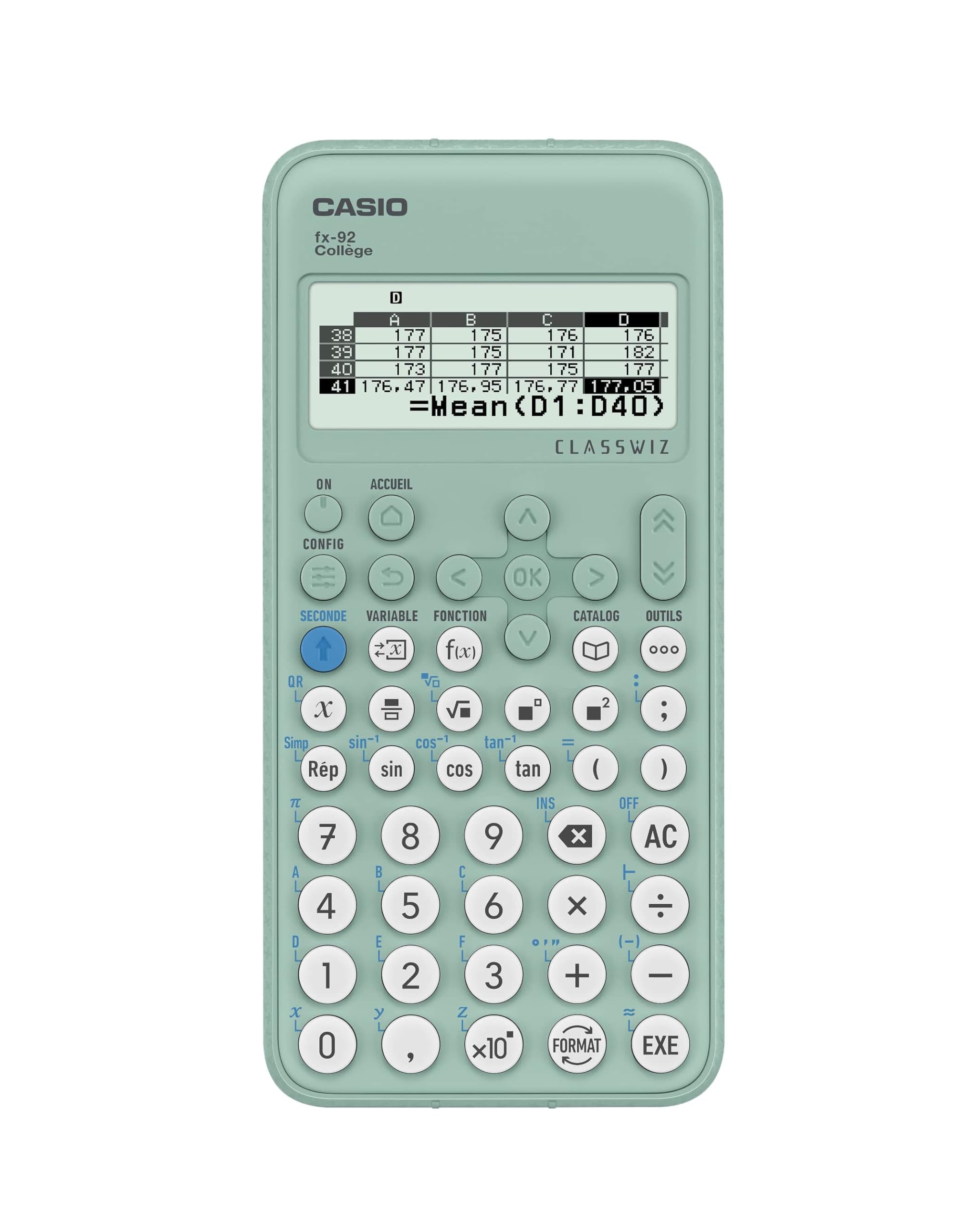 Casio FX-92 Collège Classwiz Calculatrice Scolaire