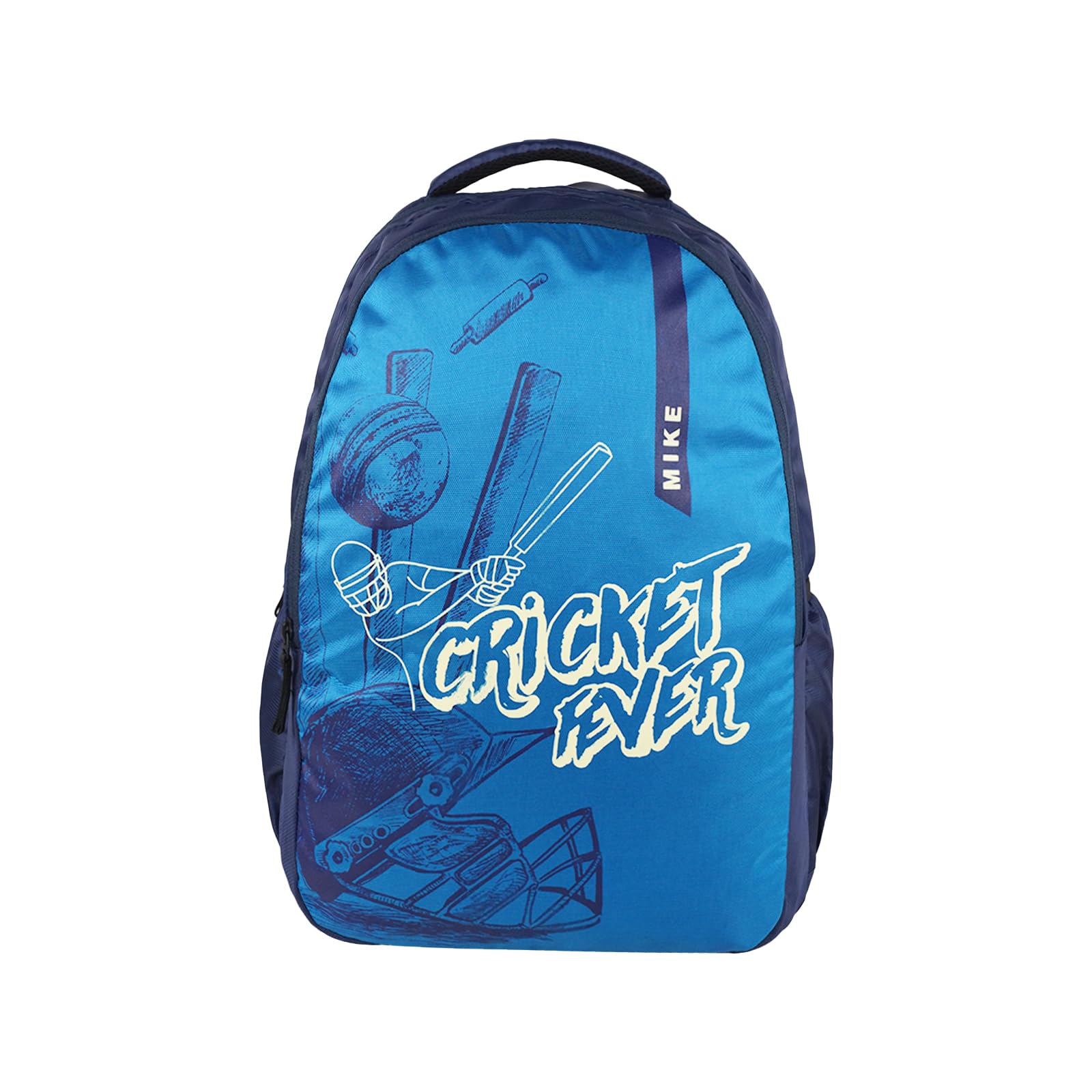 mike bags School Stylish 27L Backpack Navy Blue with Cricket Design - Ideal for Students with Triple Compartment Bag for Boys-picture-15