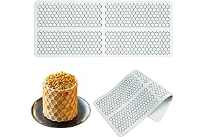 Honeycomb Molds Silicone (2 PCS) Fondant Tuile Molds with Hollow 3D Beehive...