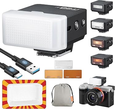 GODOX IT20 F for Fujifilm Ultra-Compact TTL Hotshoe Mini Flash Black | 700+Flashes, 45g Lightweight, USB-C Charging, 1.5s Recycling, 1/321/1 Power Range, with Diffuser & Magnetic Color Filter