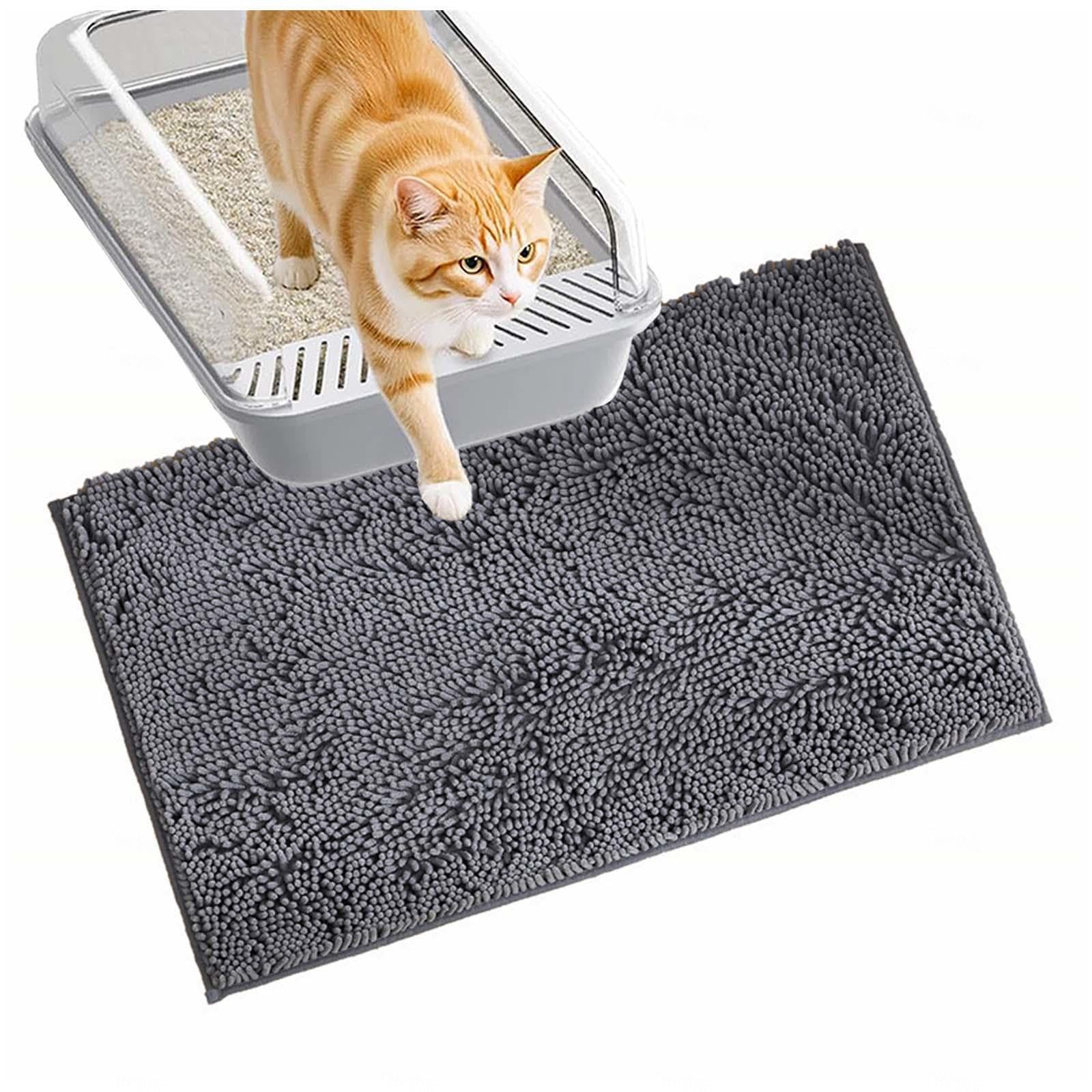 Katzenstreumatte 60x150cm, Streumatte Katzenklo Weich Saugfähige Katzenmatte Katzenklo Leicht Zu Reinigen