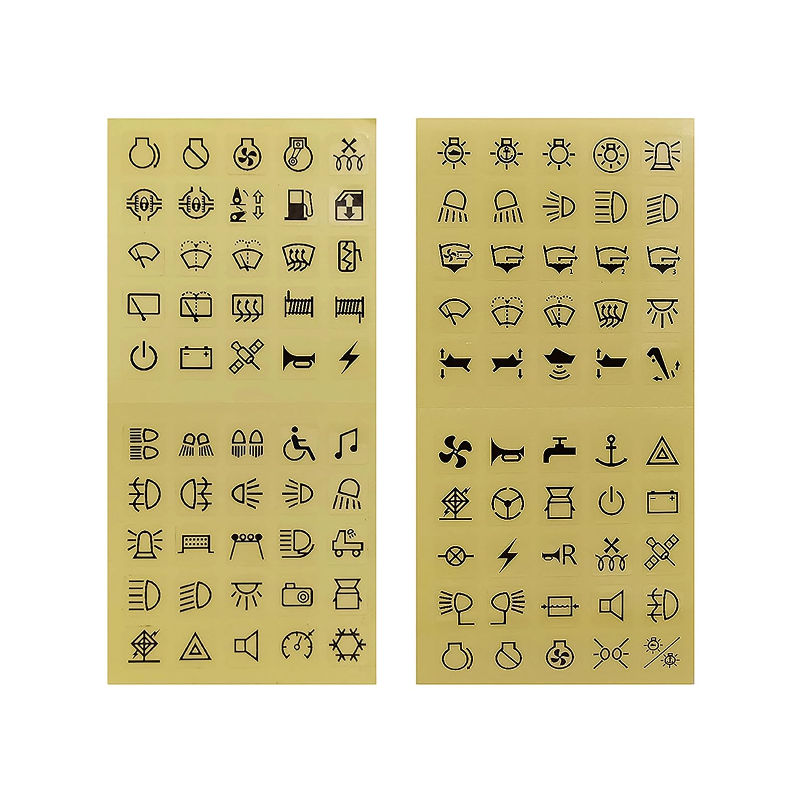 Resistant Stickers Decals for Vehicles Dashboard Buttons Boats Trailers Customizable Labels Waterproof PVC Materials Glowing in Dark Car Switches Stickers